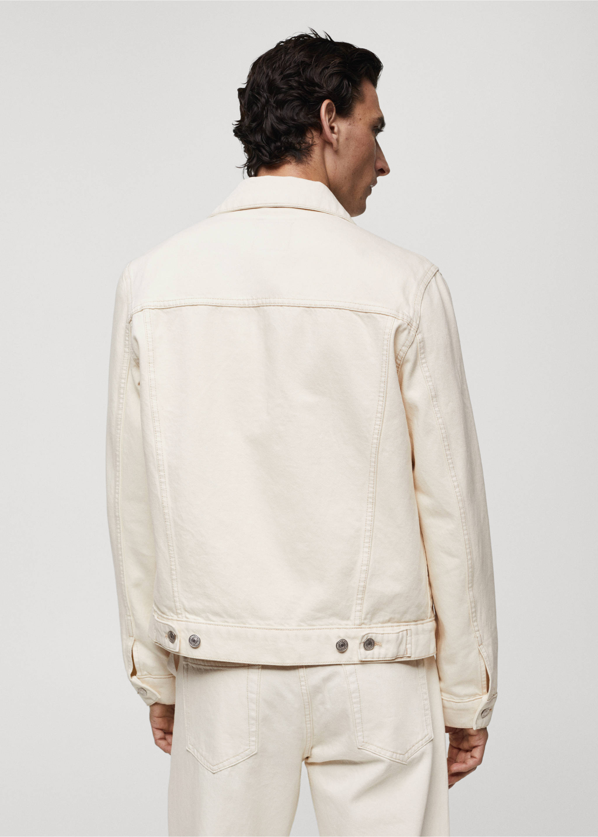 Blouson jean poches - Verso de l’article, Écru. Ref: 67055978-00.