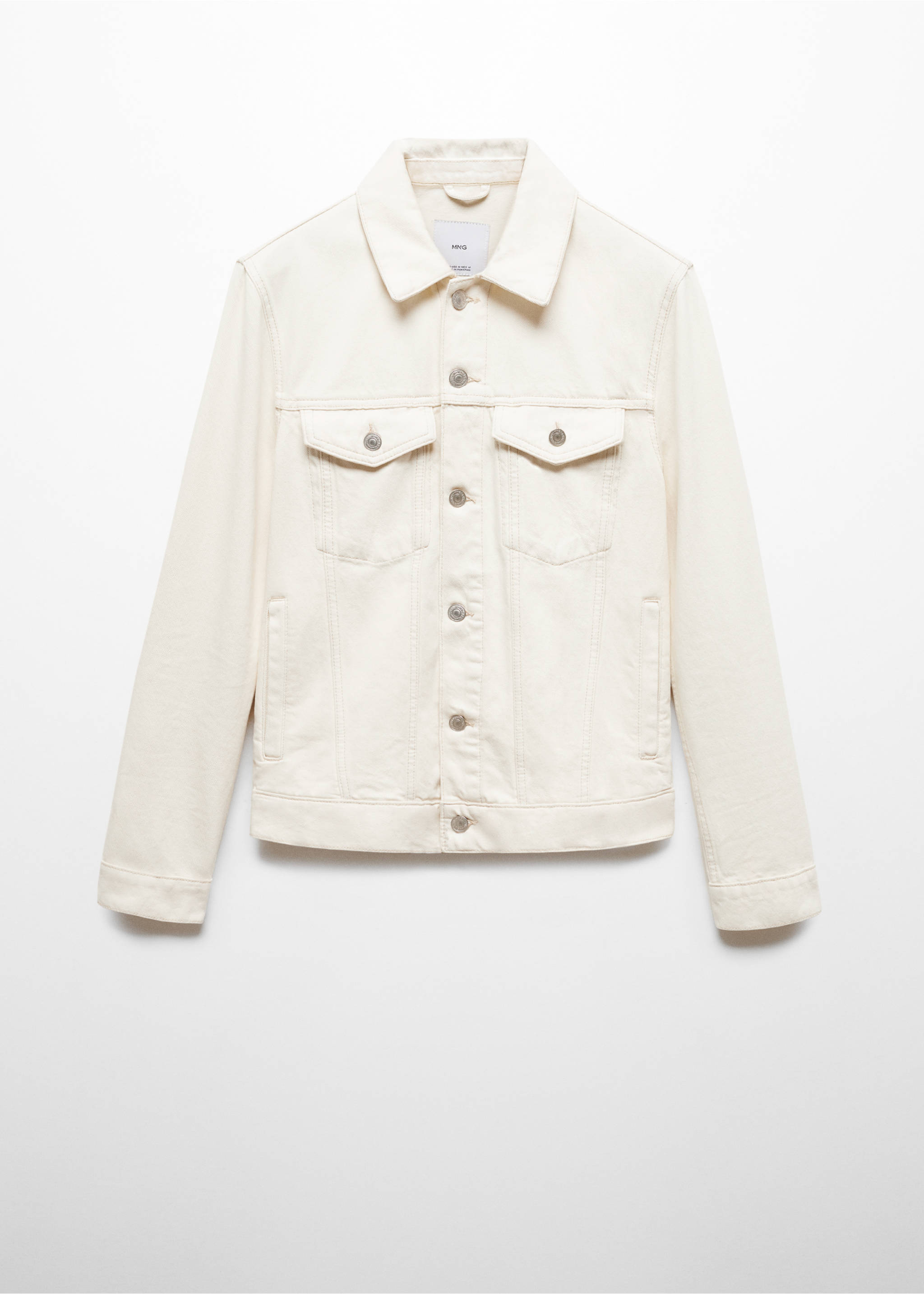 Blouson jean poches - Article sans modèle, Écru. Ref: 67055978-00.