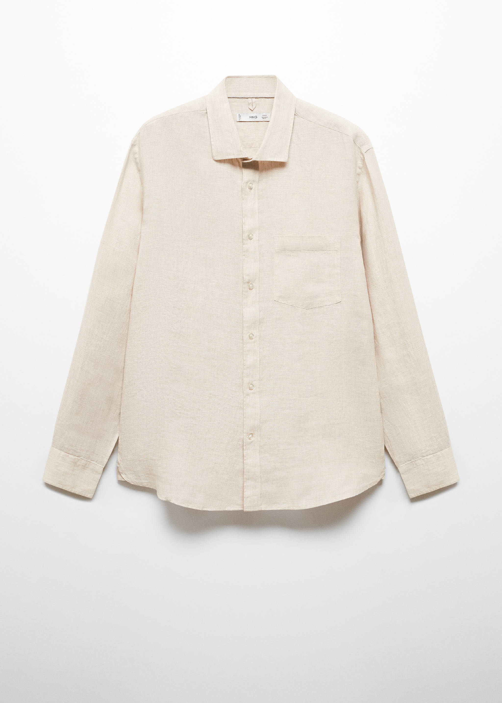 Classic fit 100% linen shirt - Article without model
