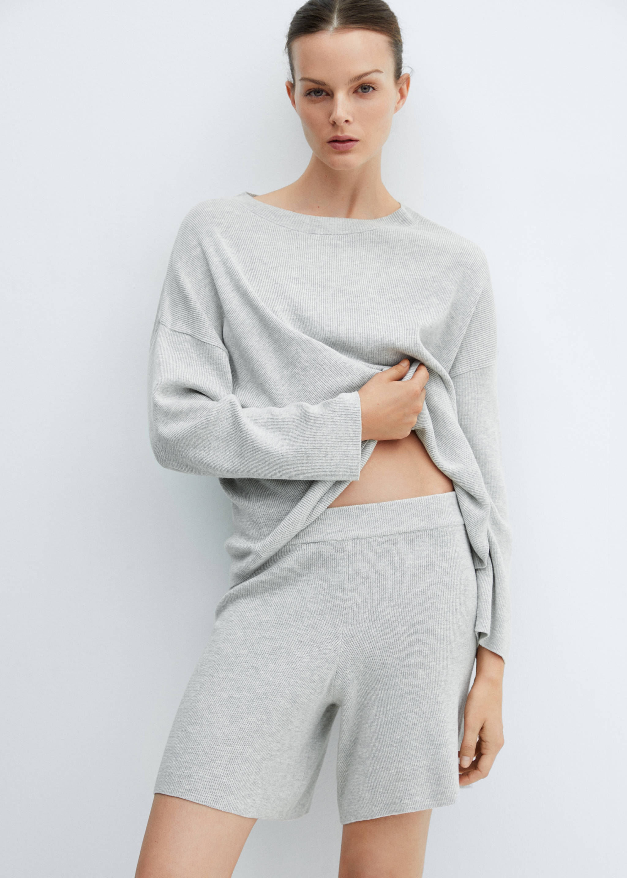 Knitted pyjama shorts - Medium plane