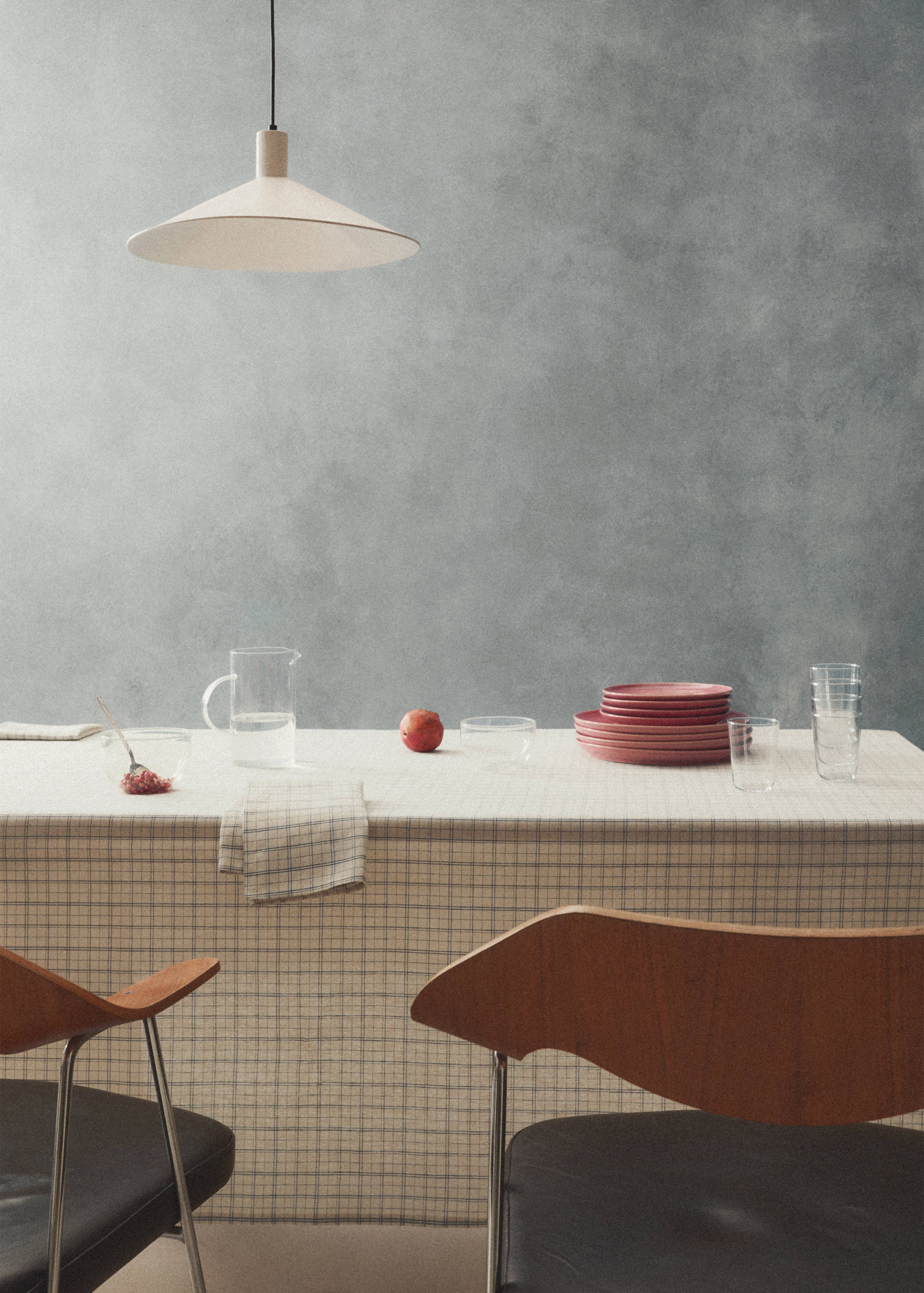 Cotton linen tablecloth with check print - Details of the article 6