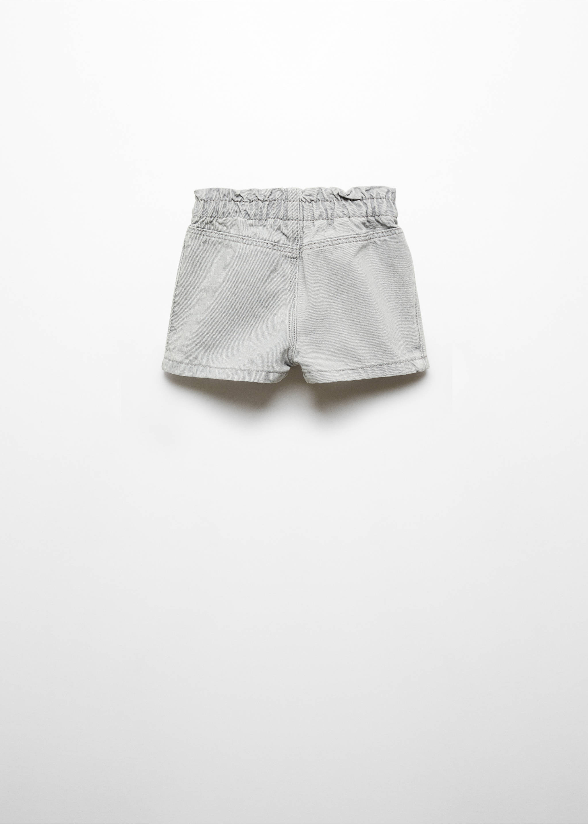 Paperbag-Shorts - Rückseite des Artikels, Denim Grau. Ref: 67056007-00.