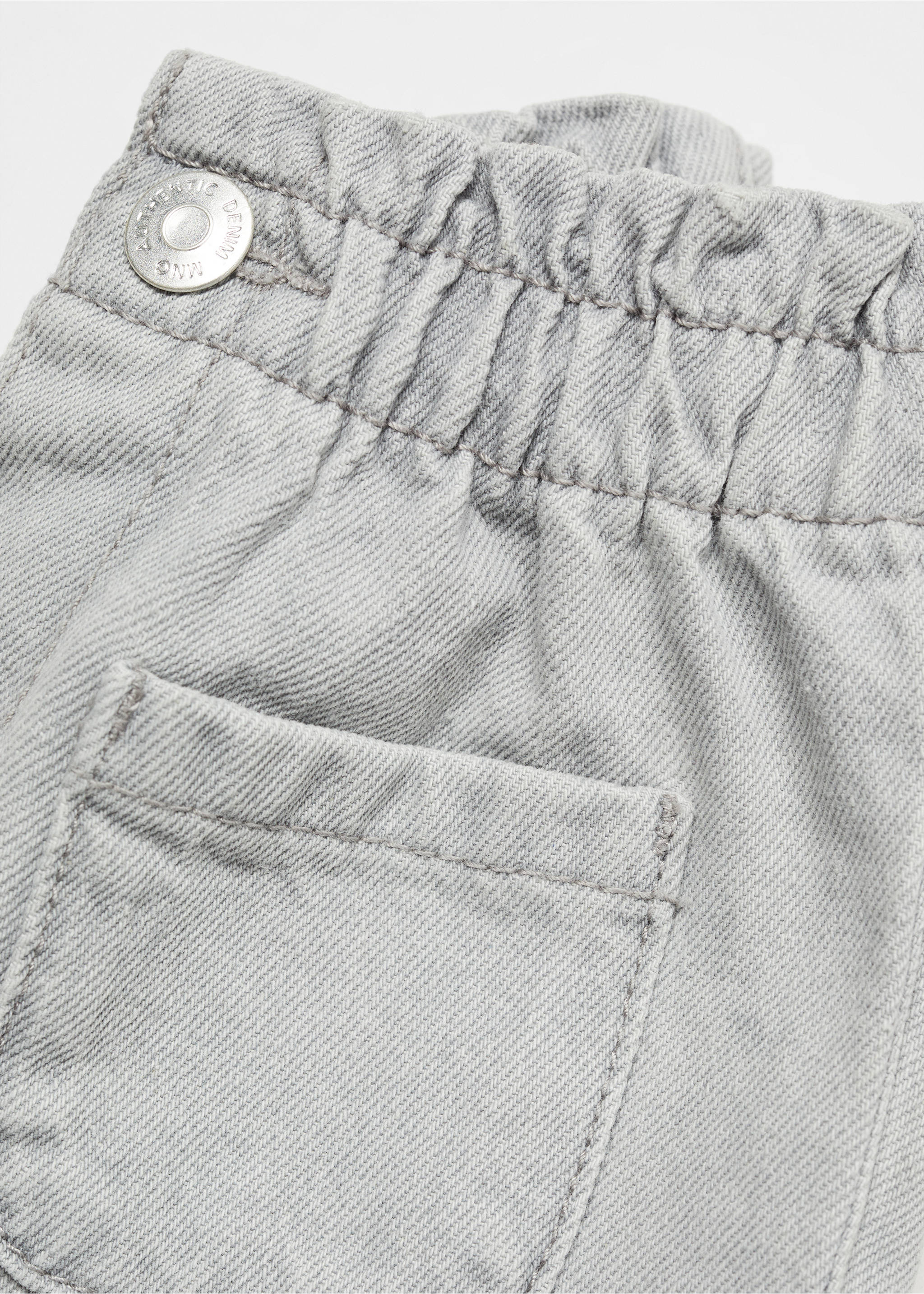 Paperbag-Shorts - Detail des Artikels 0, Denim Grau. Ref: 67056007-00.