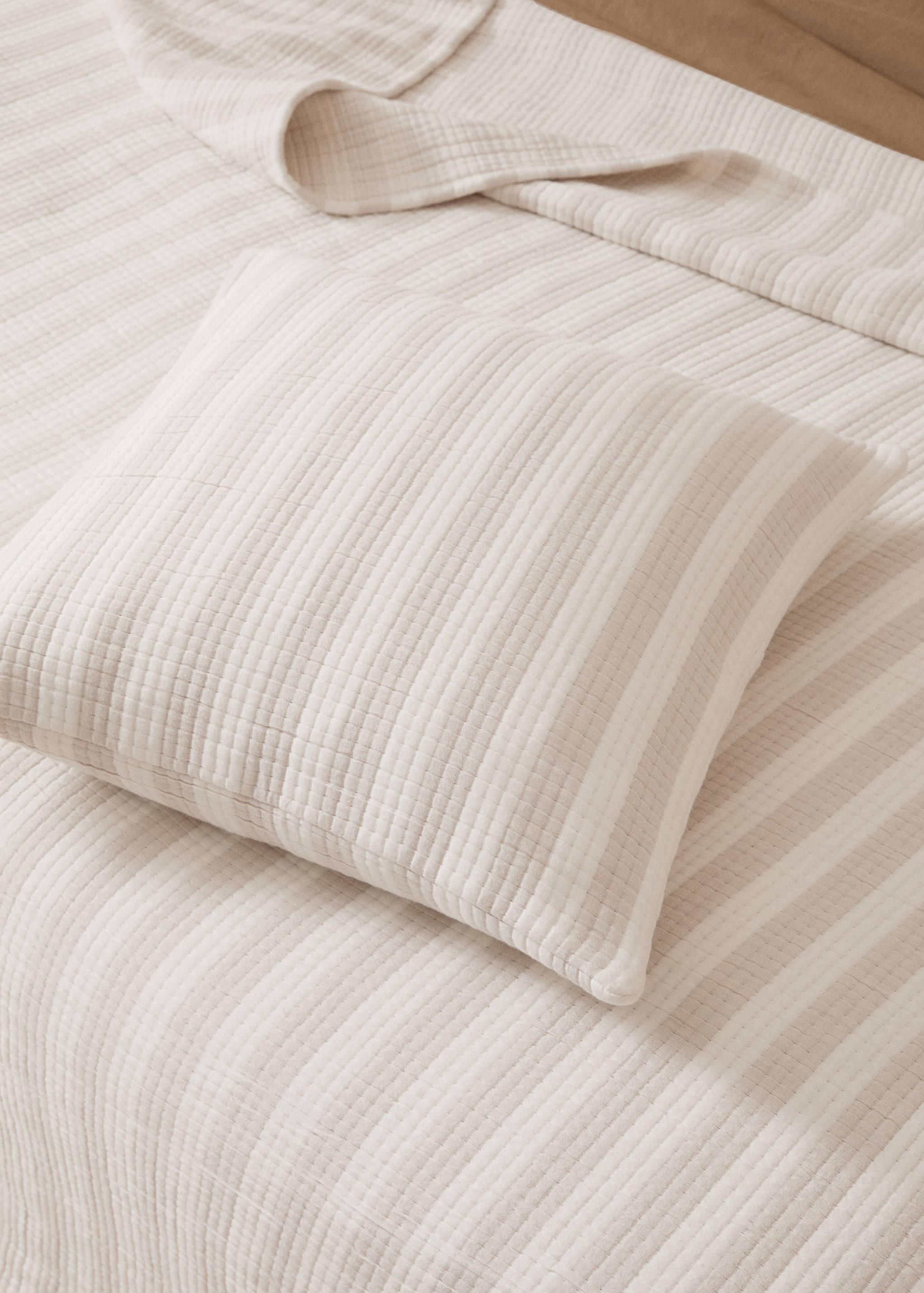 Kissenhülle aus 100 % Baumwolle mit gewebtem Streifen 60 x 60 cm - Allgemeine Ansicht