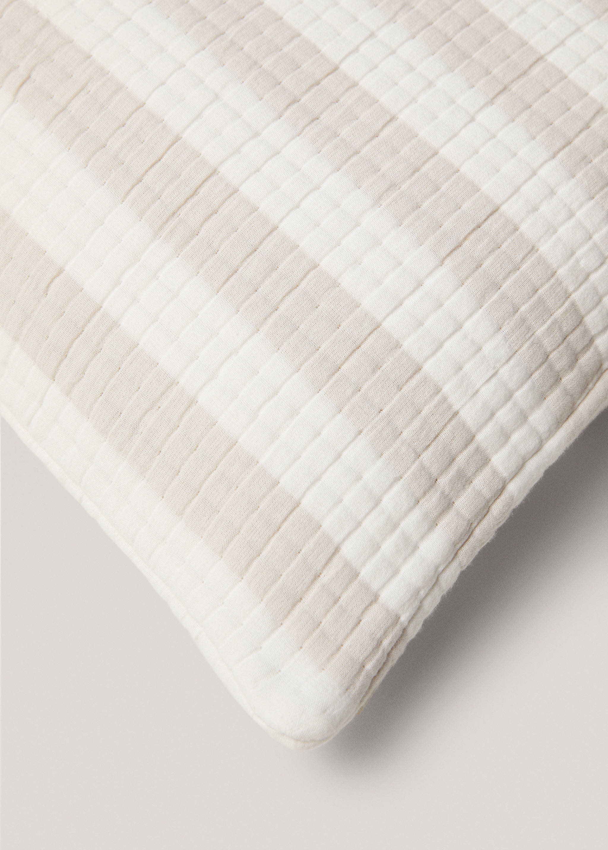 Kissenhülle aus 100 % Baumwolle mit gewebtem Streifen 60 x 60 cm - Detail des Artikels 1