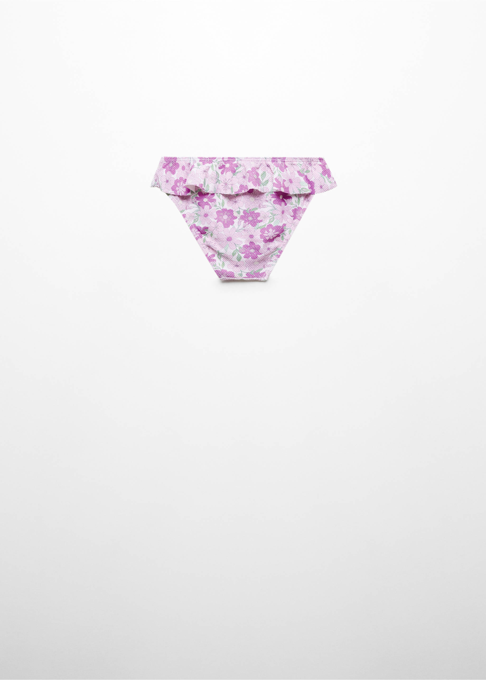 Ruffled floral bikini bottom - Reverse of the article, Lavender. Ref: 67056022-00.