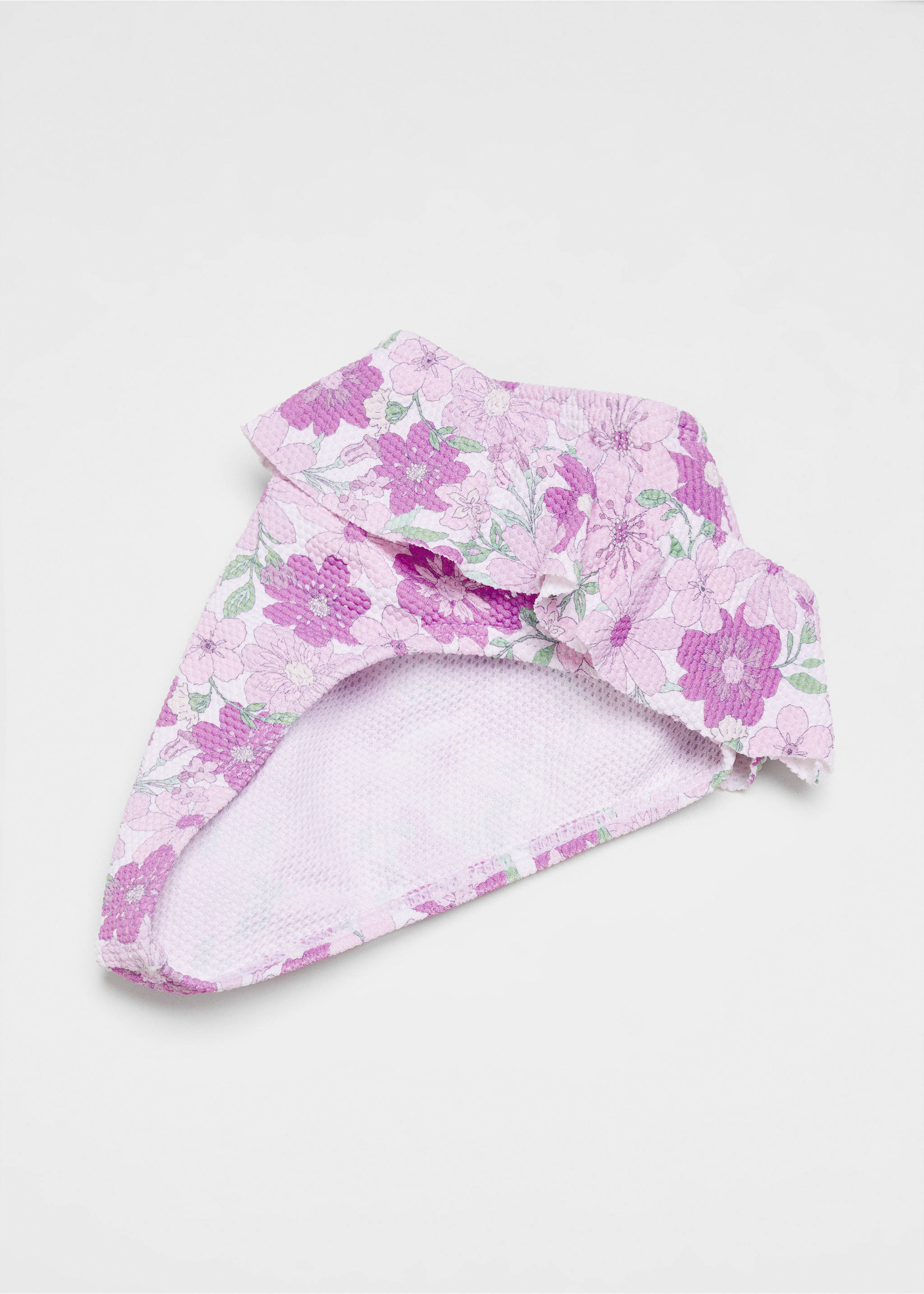 Ruffled floral bikini bottom - Details of the article 0, Lavender. Ref: 67056022-00.