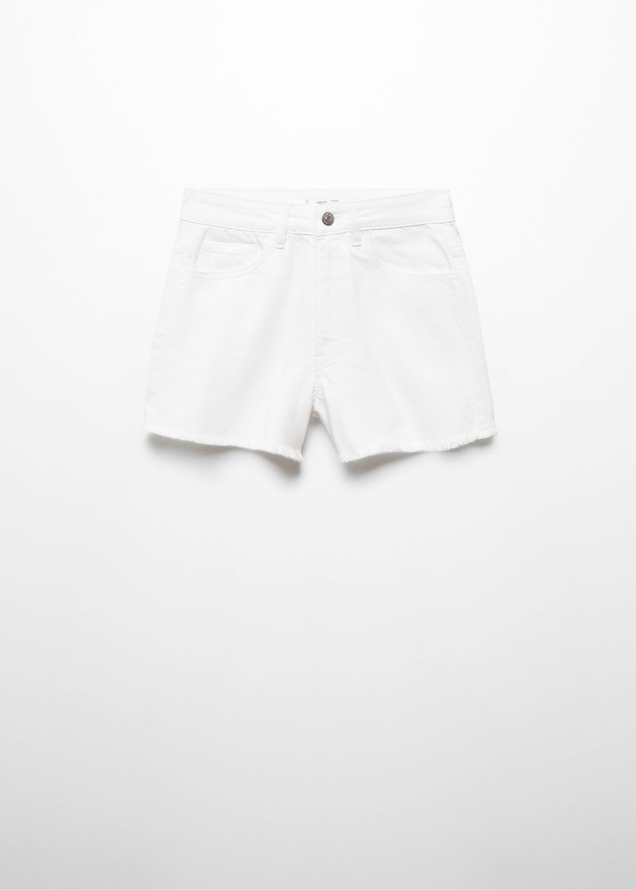Medium-waist denim shorts - Article without model, Off White. Ref: 67056025-00.