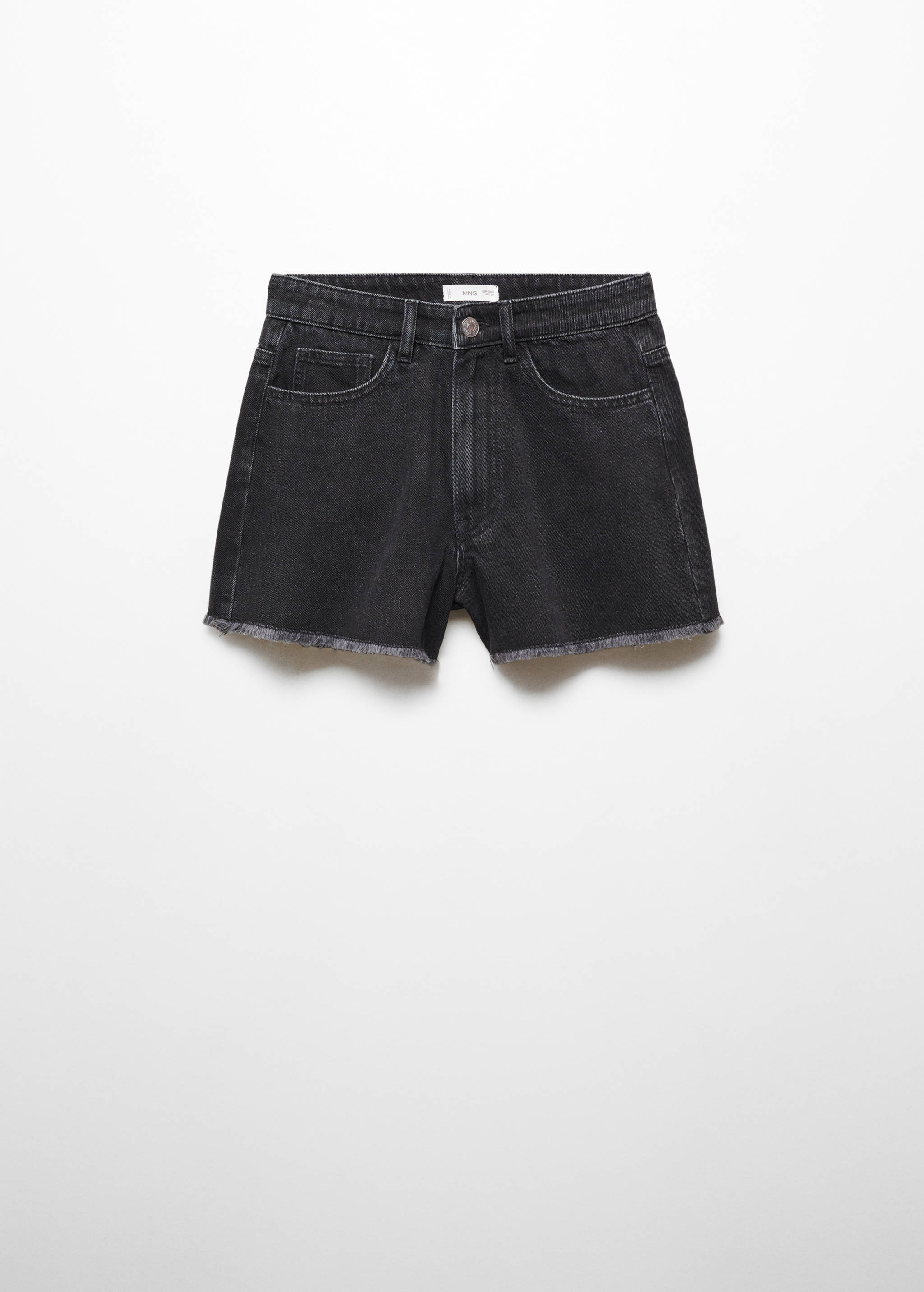 Medium-waist denim shorts - Article without model