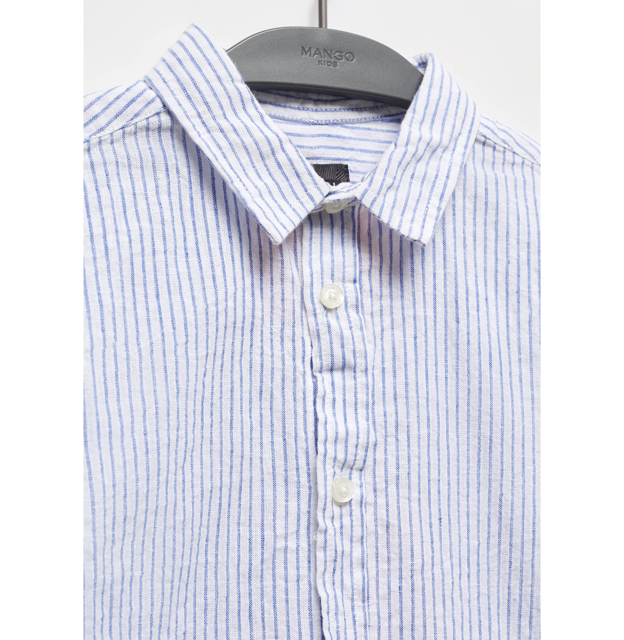 Striped linen-blend shirt - Details of the article 8