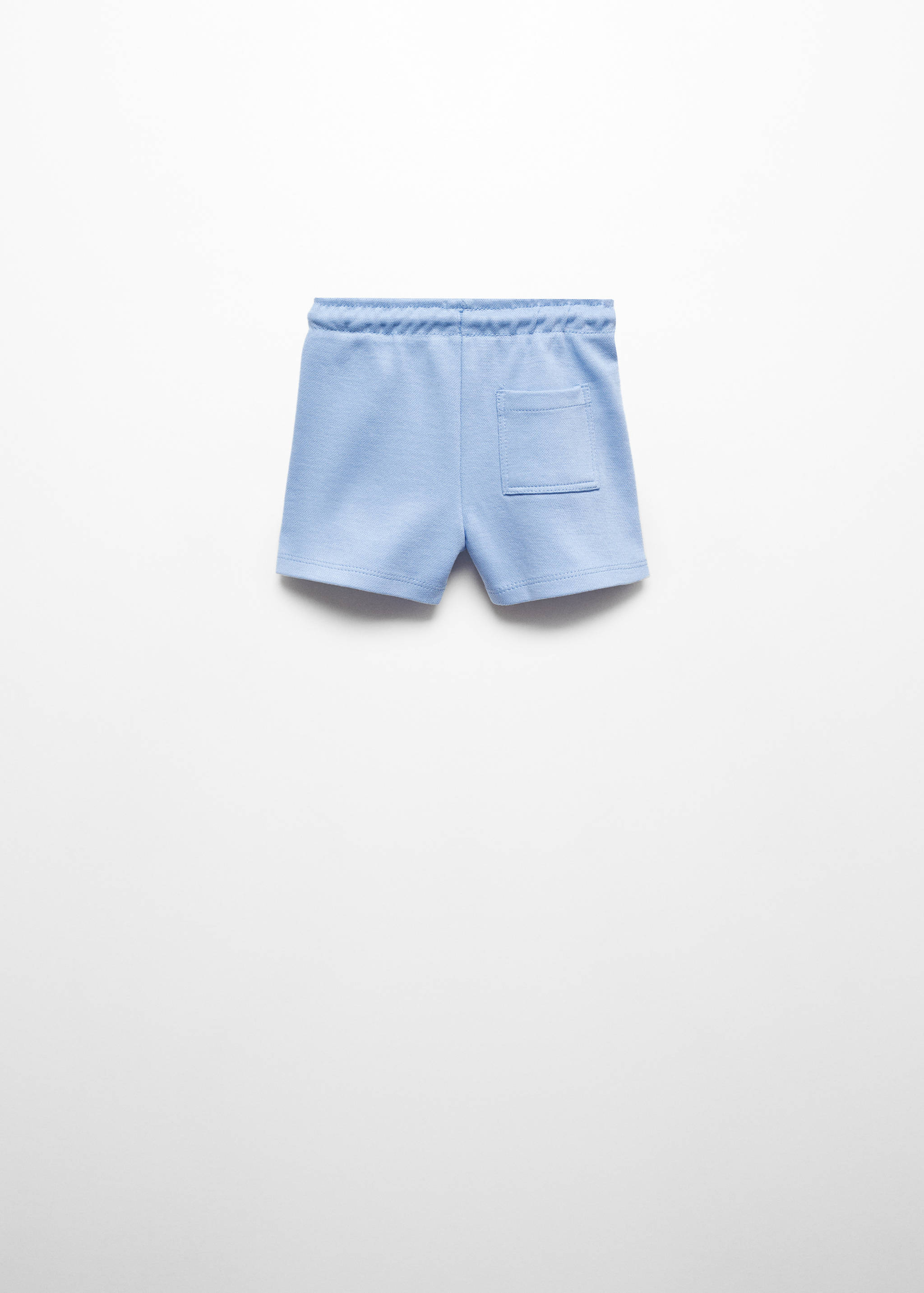 Cotton shorts with elastic waist - Reverse of the article