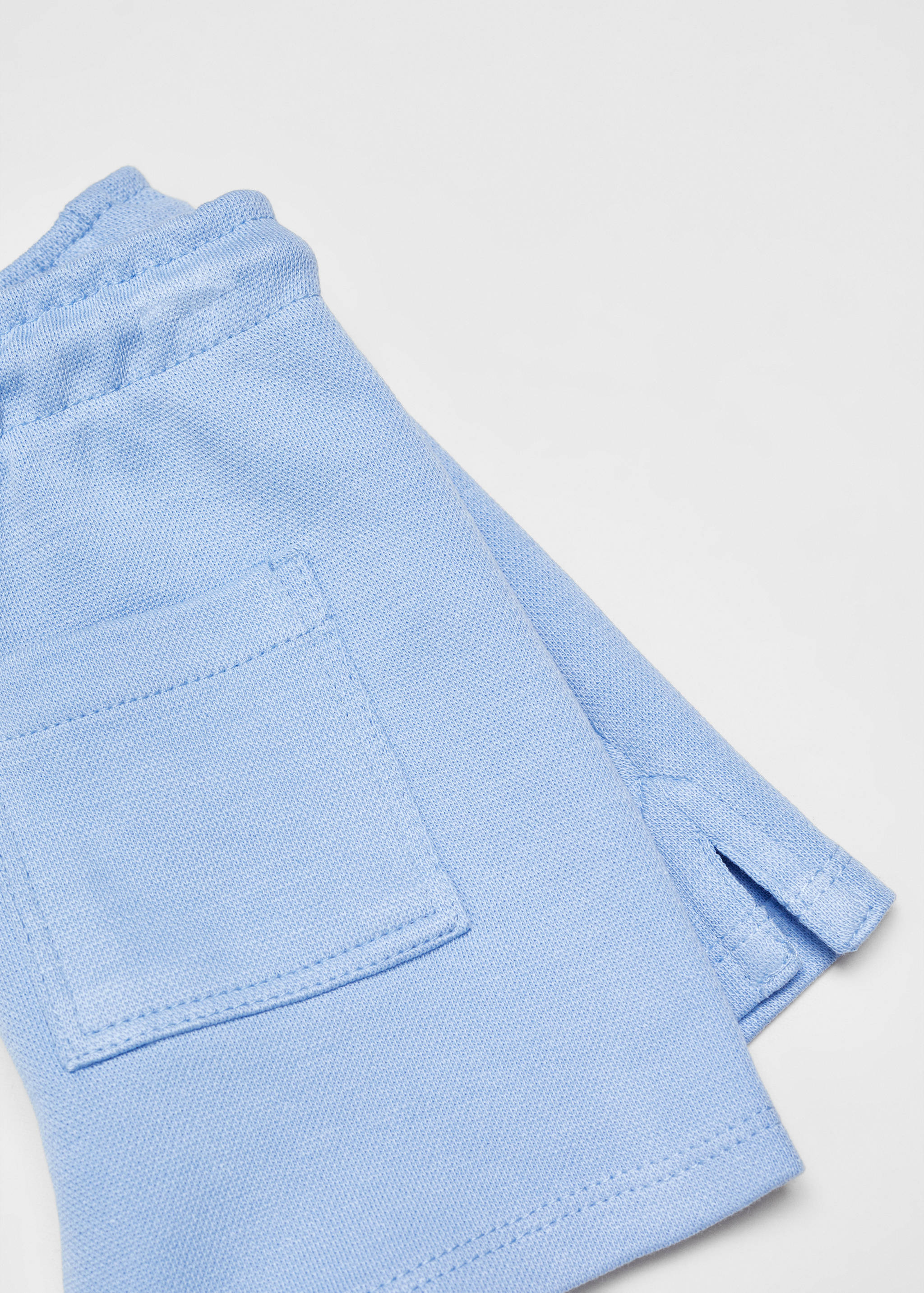 Cotton shorts with elastic waist - Details of the article 0