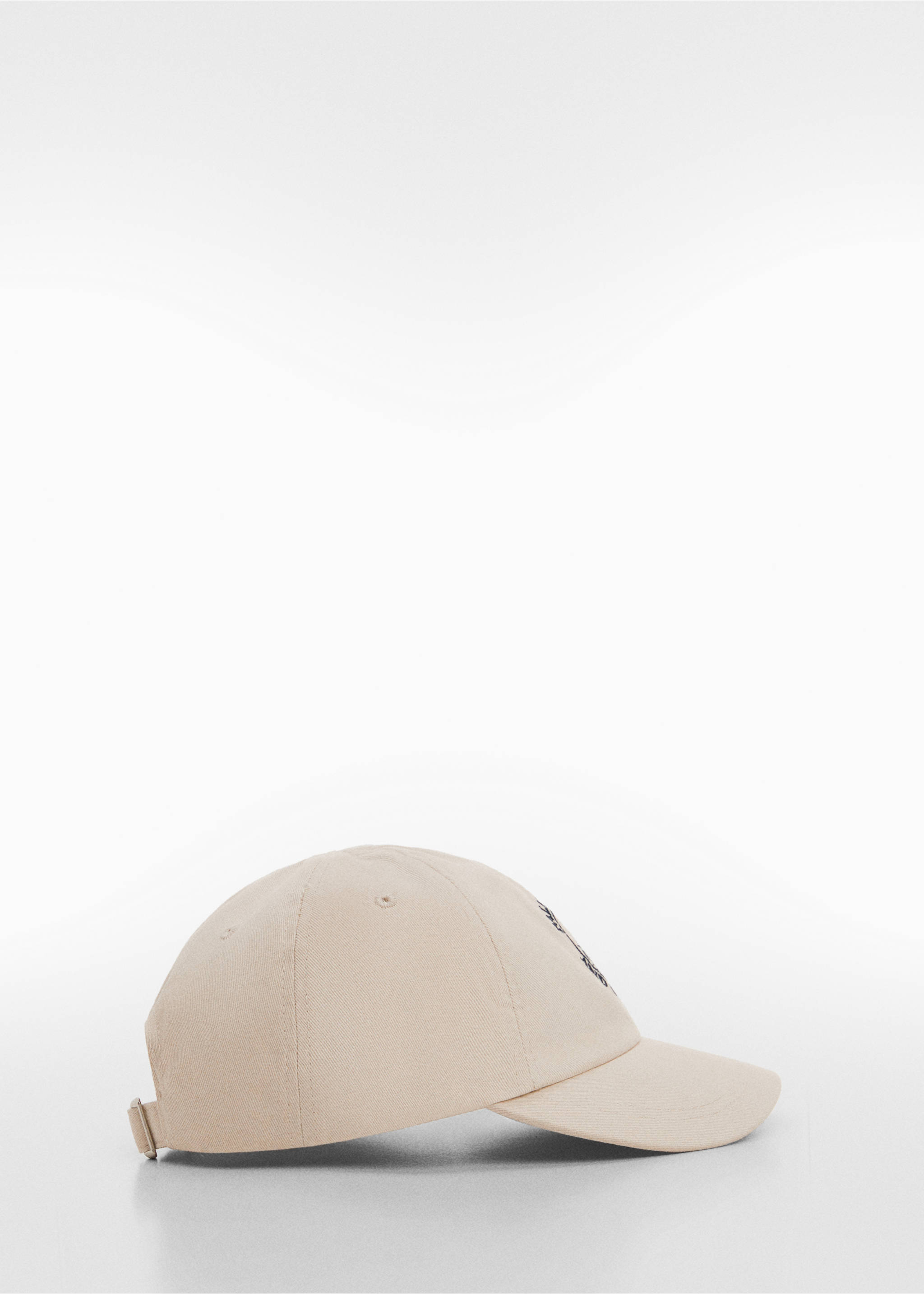 Embroidered detail cap - Article without model, Sand. Ref: 67056039-00.