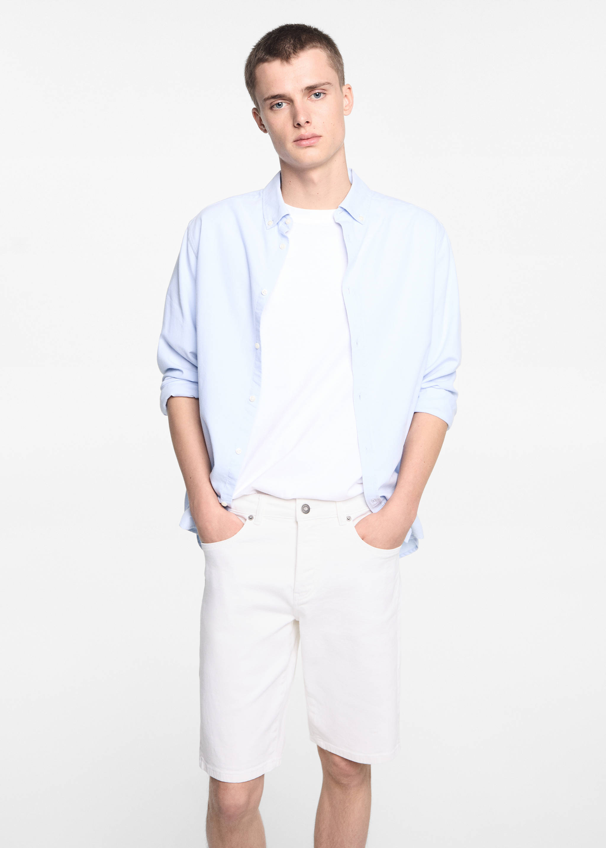 Bermudes denim cotó - Pla mig