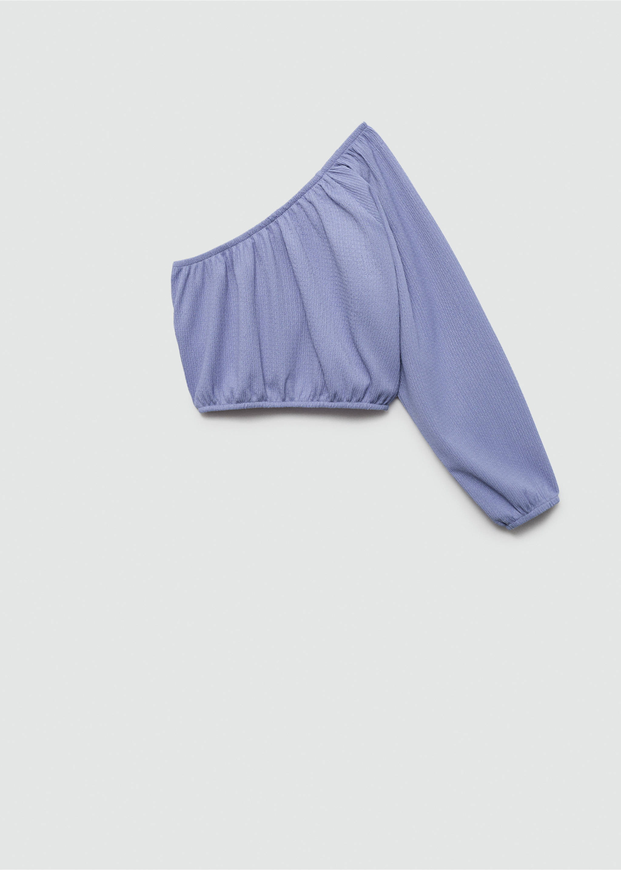 Textured asymmetrical t-shirt - Article without model, Blue. Ref: 67056056-00.