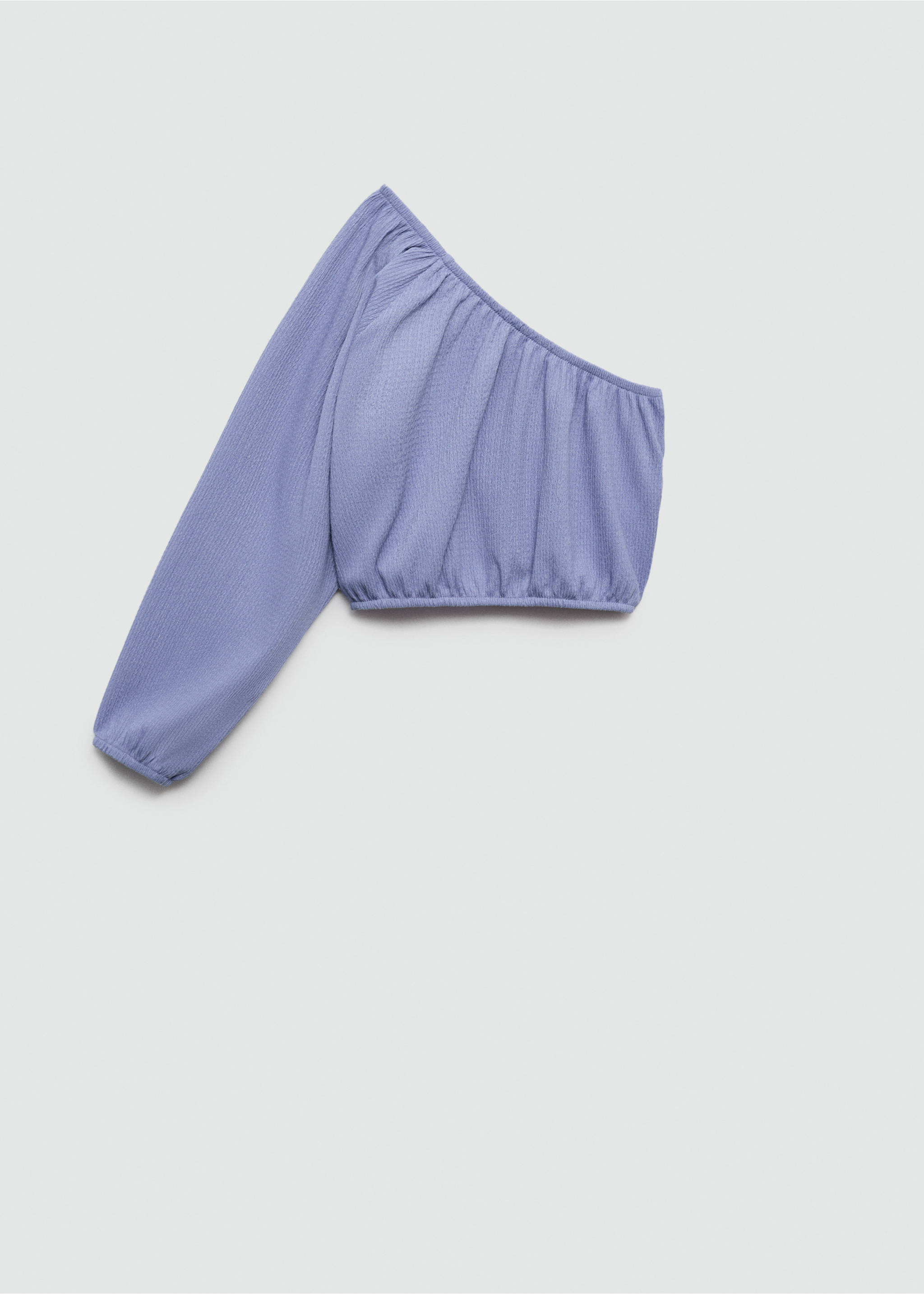 Textured asymmetrical t-shirt - Reverse of the article, Blue. Ref: 67056056-00.