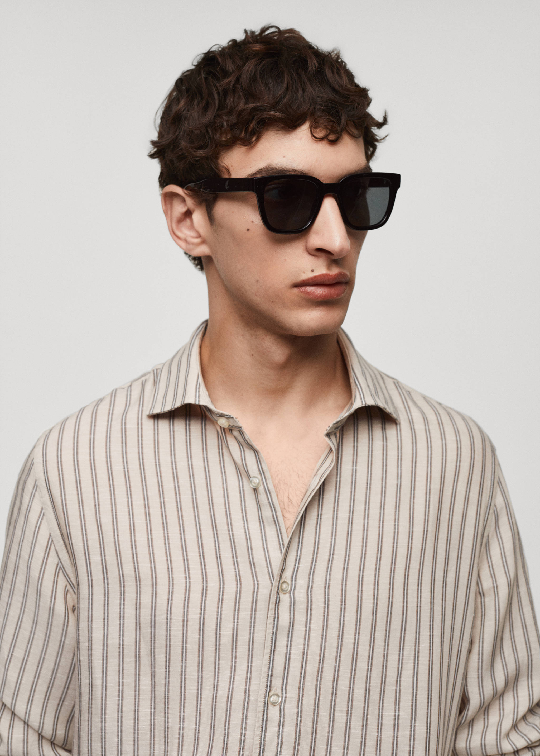 Chemise rayures Tencel et lin mélangés - Détail de l'article 1