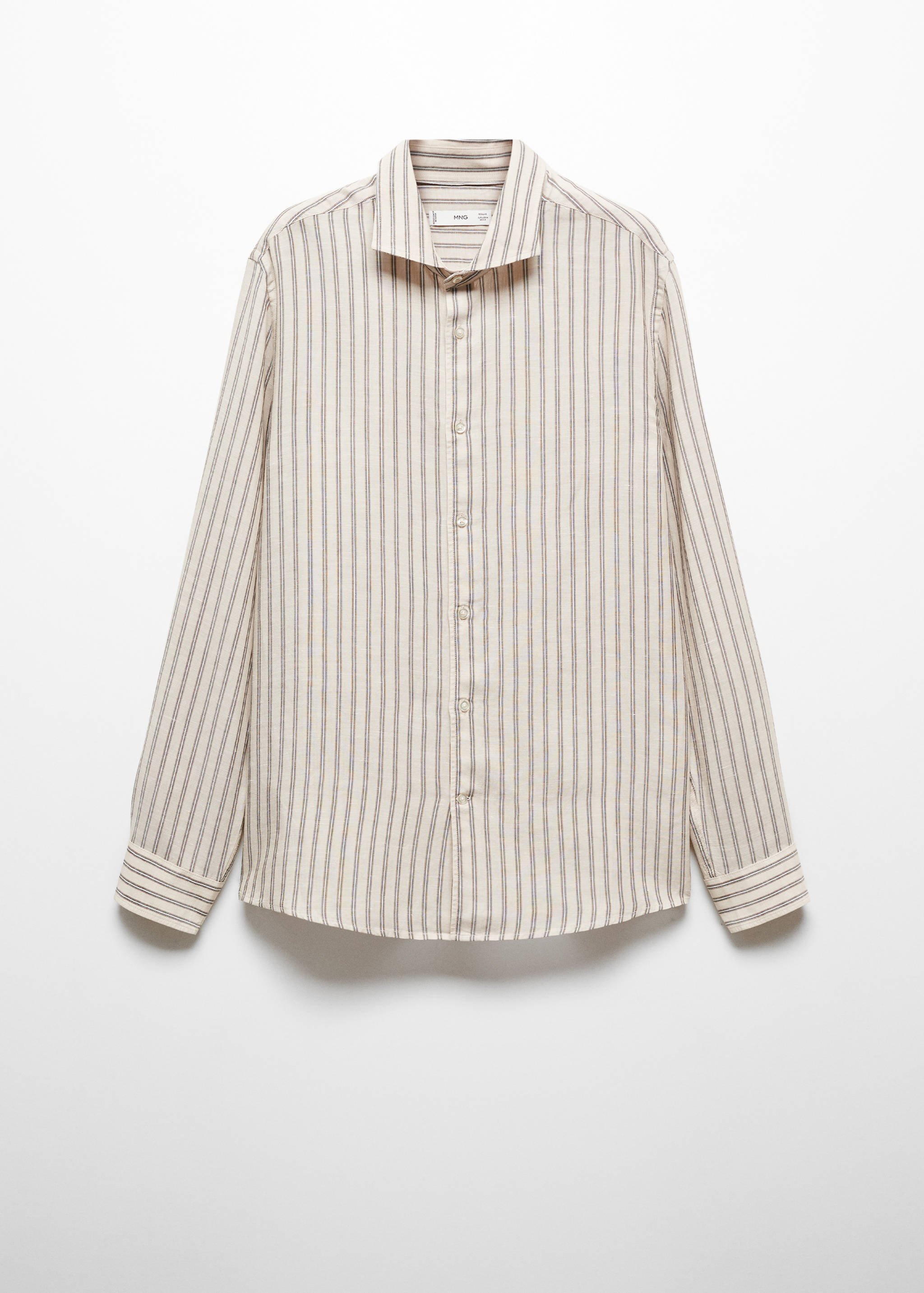 Chemise rayures Tencel et lin mélangés - Article sans modèle
