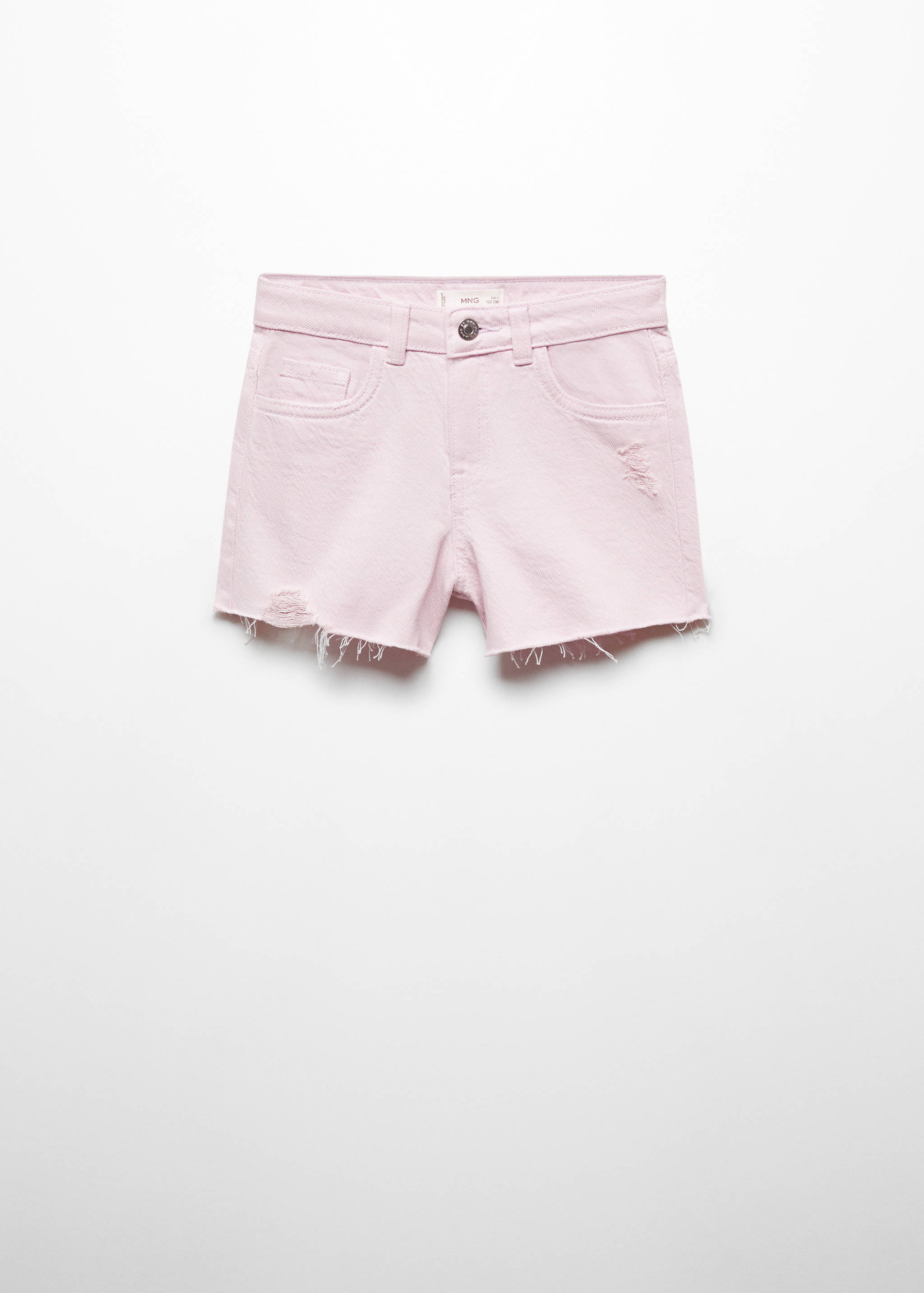 Decorative ripped denim shorts - Article without model