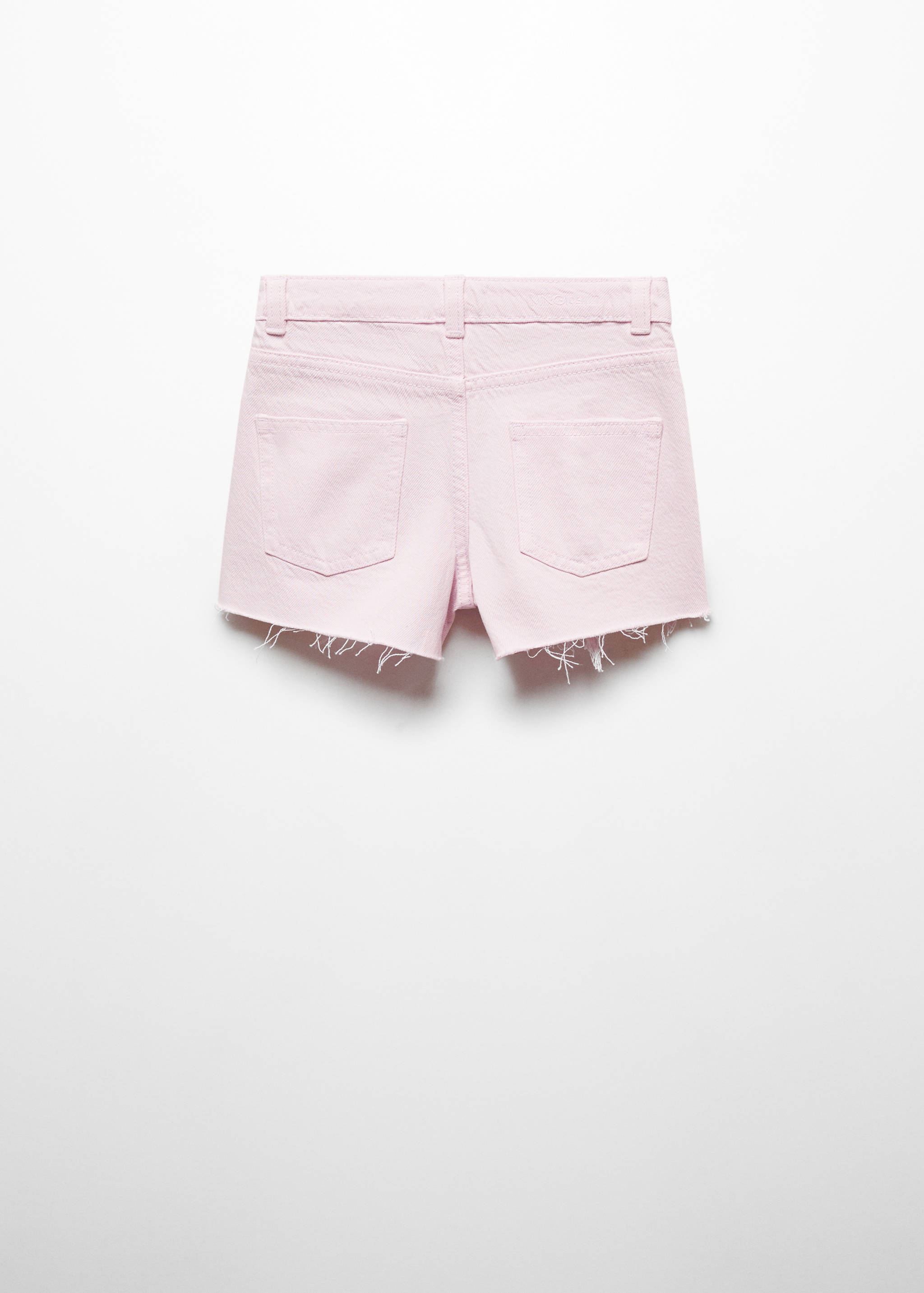 Decorative ripped denim shorts - Reverse of the article