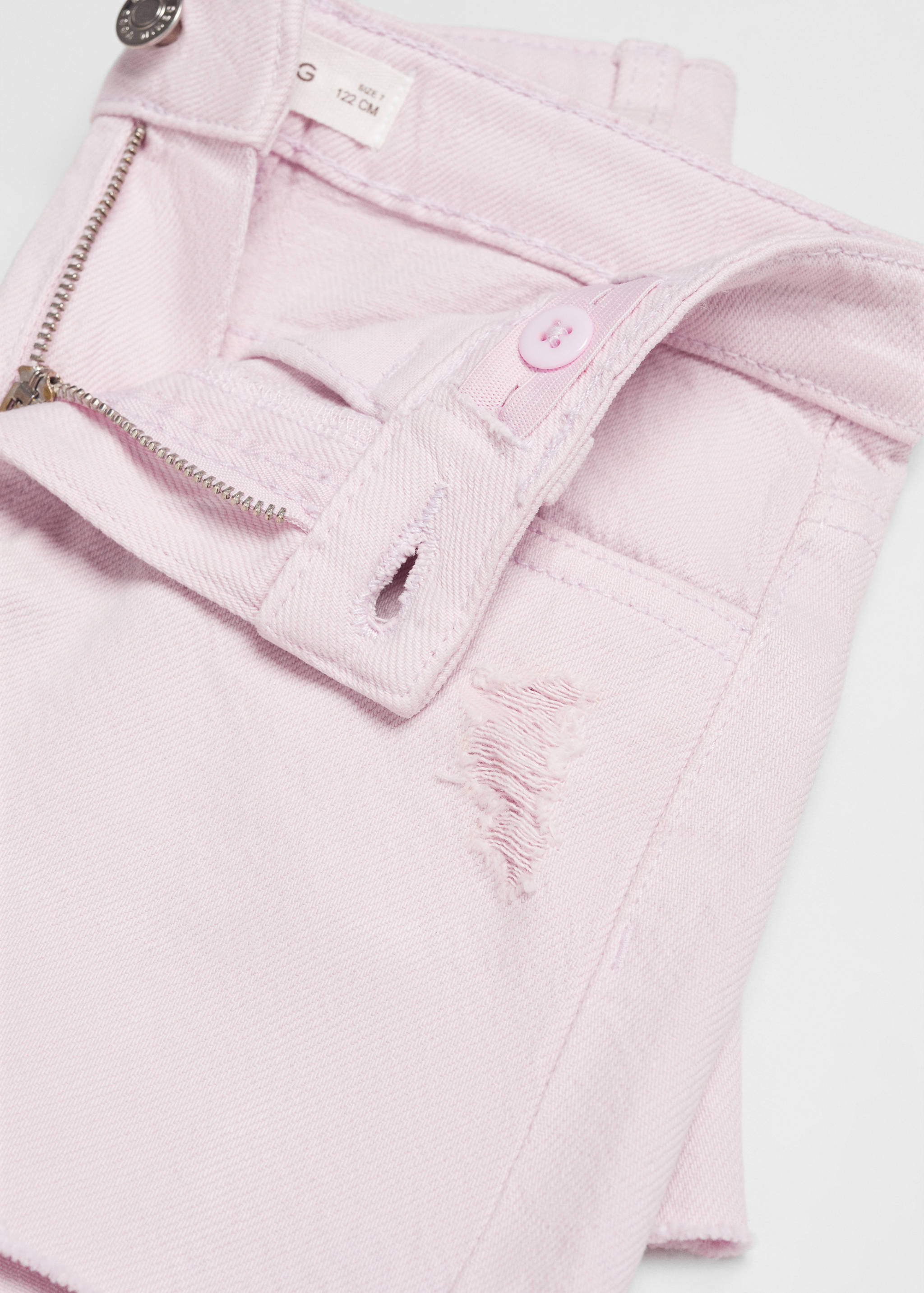 Decorative ripped denim shorts - Details of the article 8