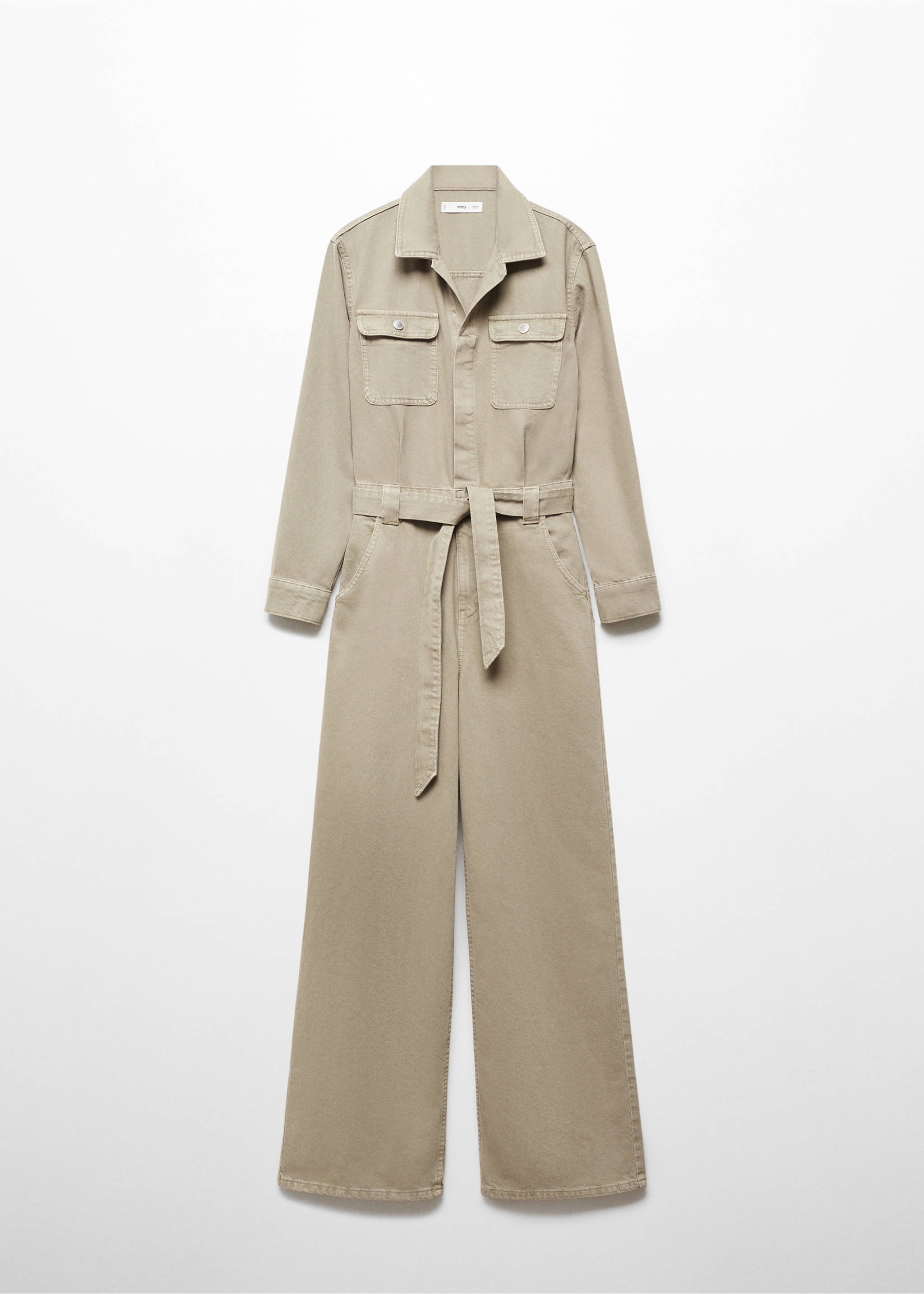Denim jumpsuit belt - Article without model, Khaki. Ref: 67056329-00.