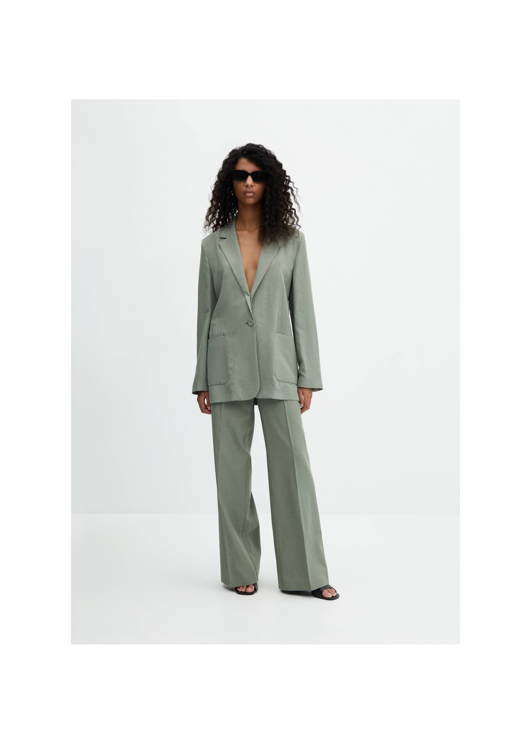 Pockets suit blazer - General plane, Pastel Green. Ref: 67056332-00.