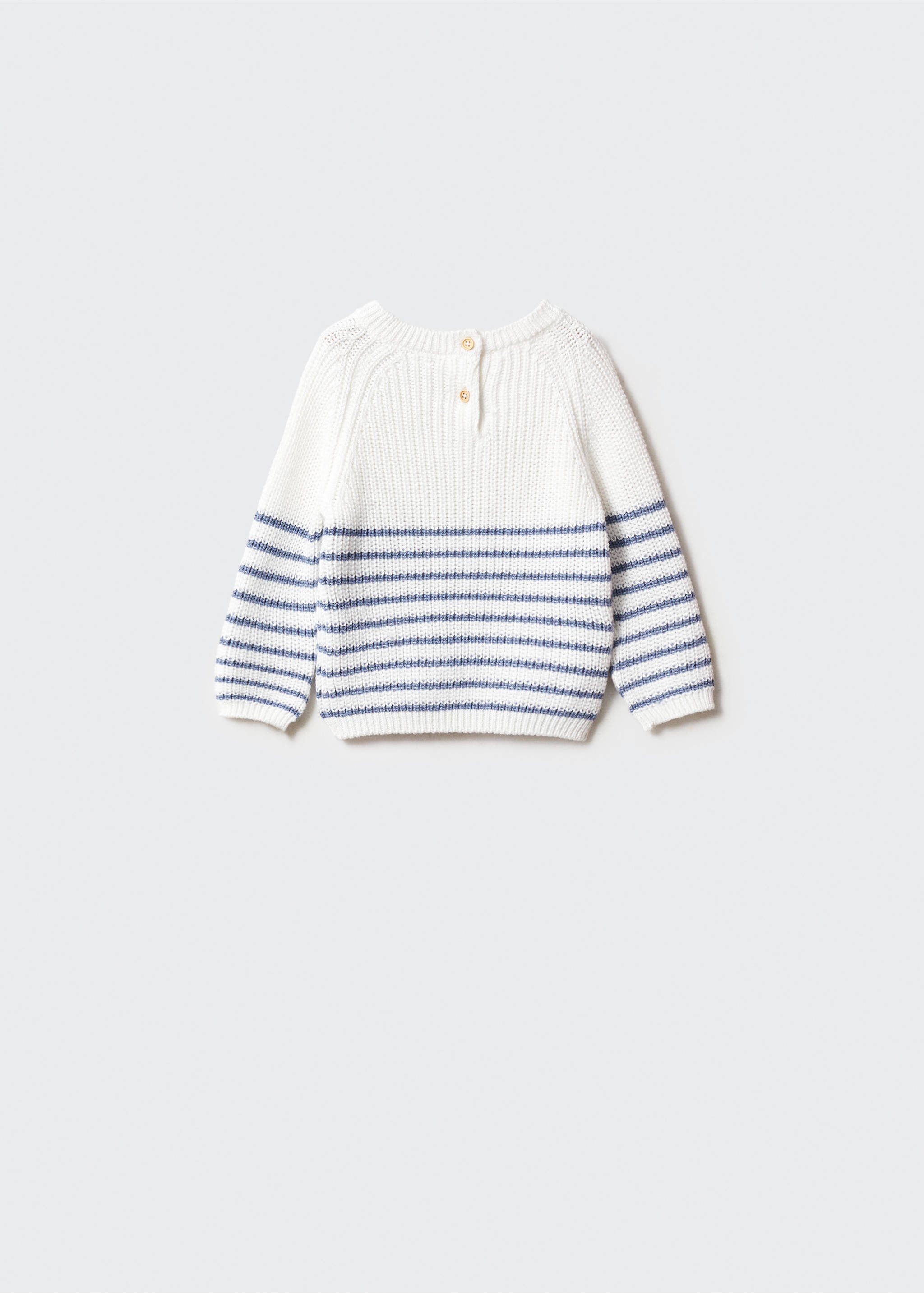 Knit striped sweater - Reverse of the article, Blue. Ref: 67056333-00.