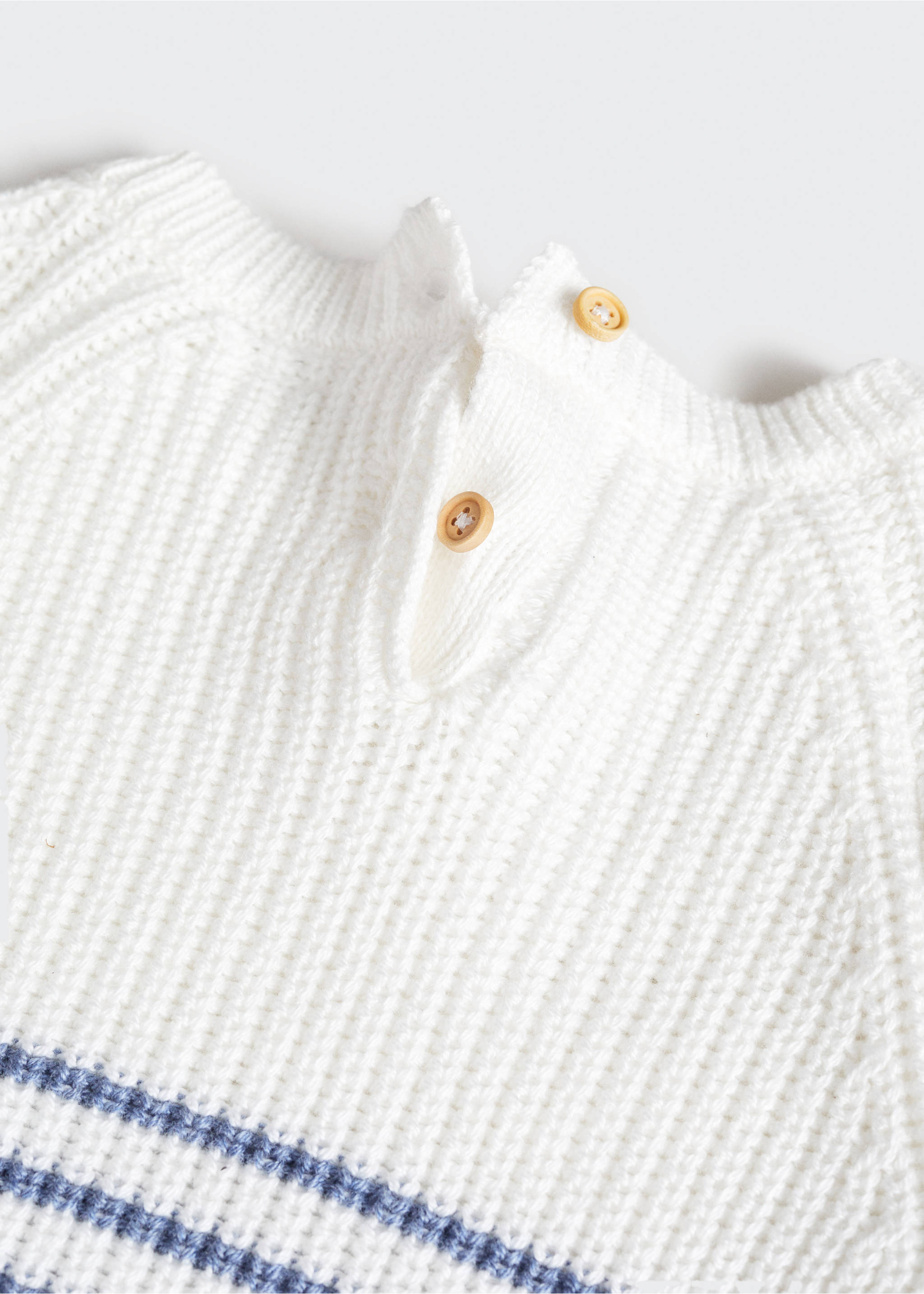 Knit striped sweater - Details of the article 0, Blue. Ref: 67056333-00.