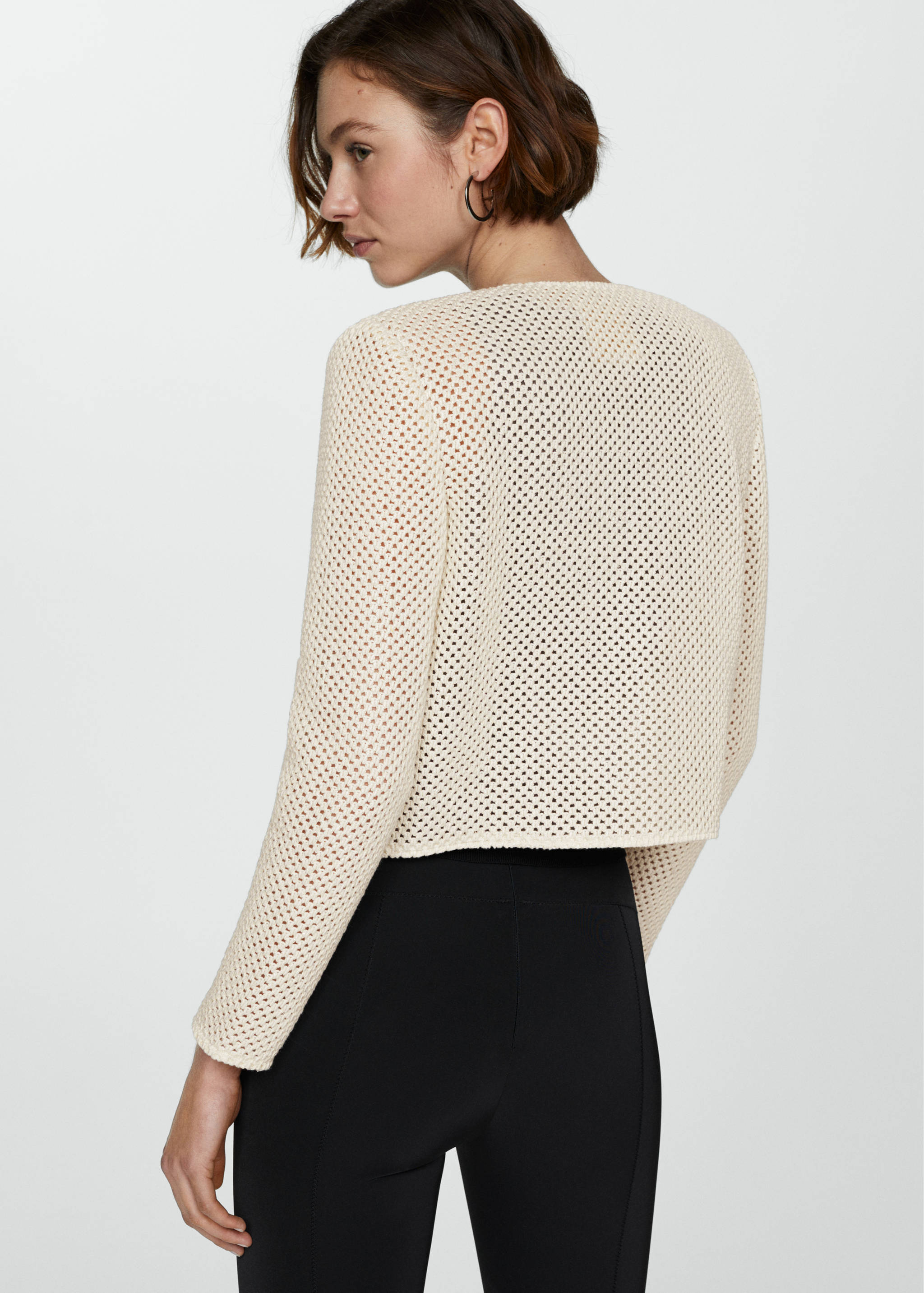 Cárdigan punto desagujado - Reverso del artículo