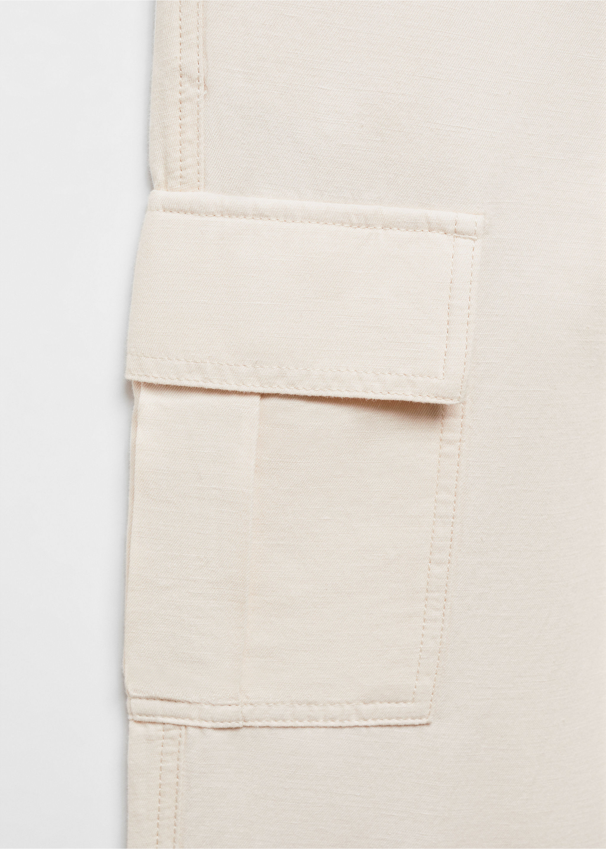 Cotton-linen cargo trousers - Details of the article 8