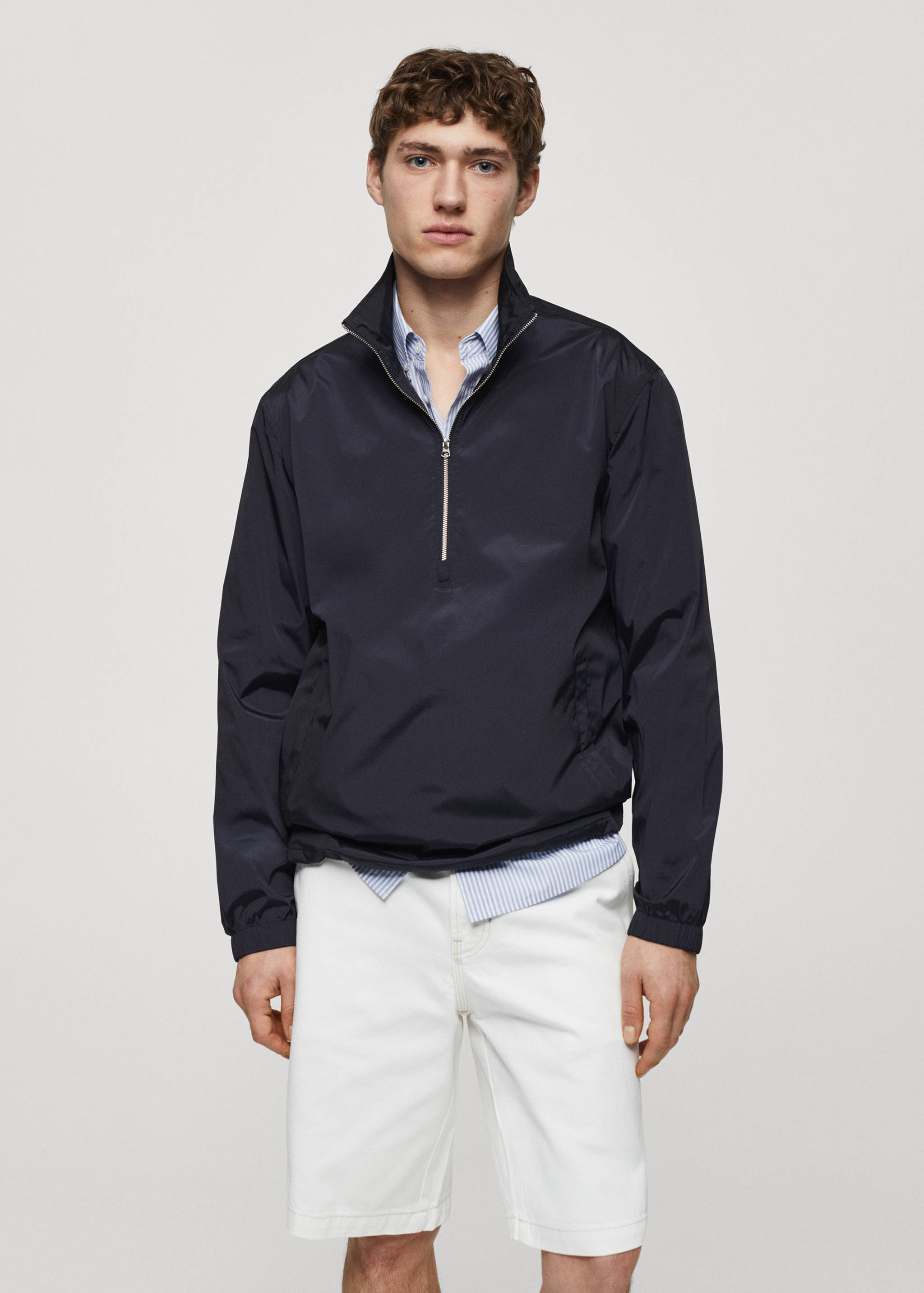 Water-repellent jacket with zip - Medium plane