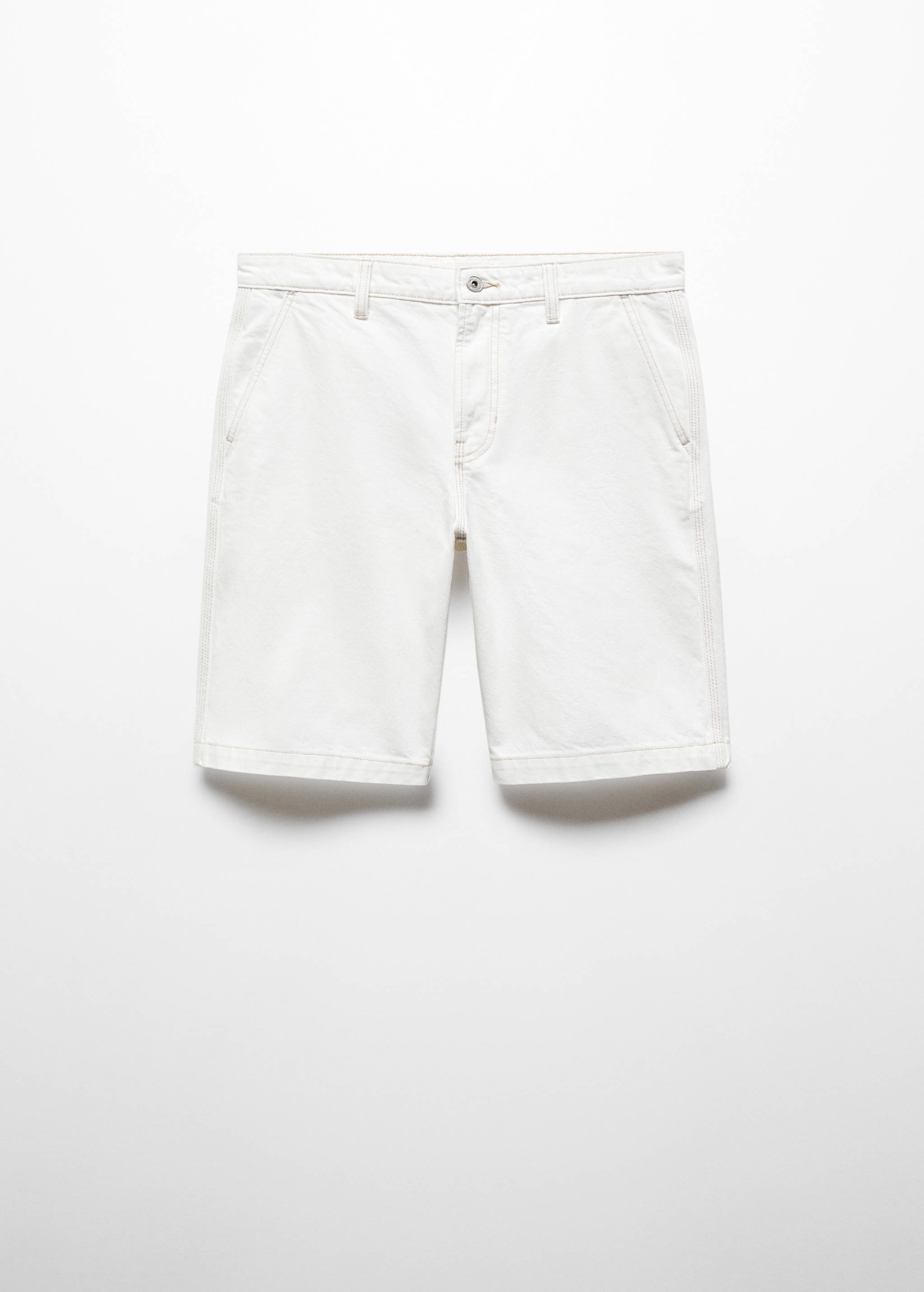 Cotton denim bermuda shorts - Article without model