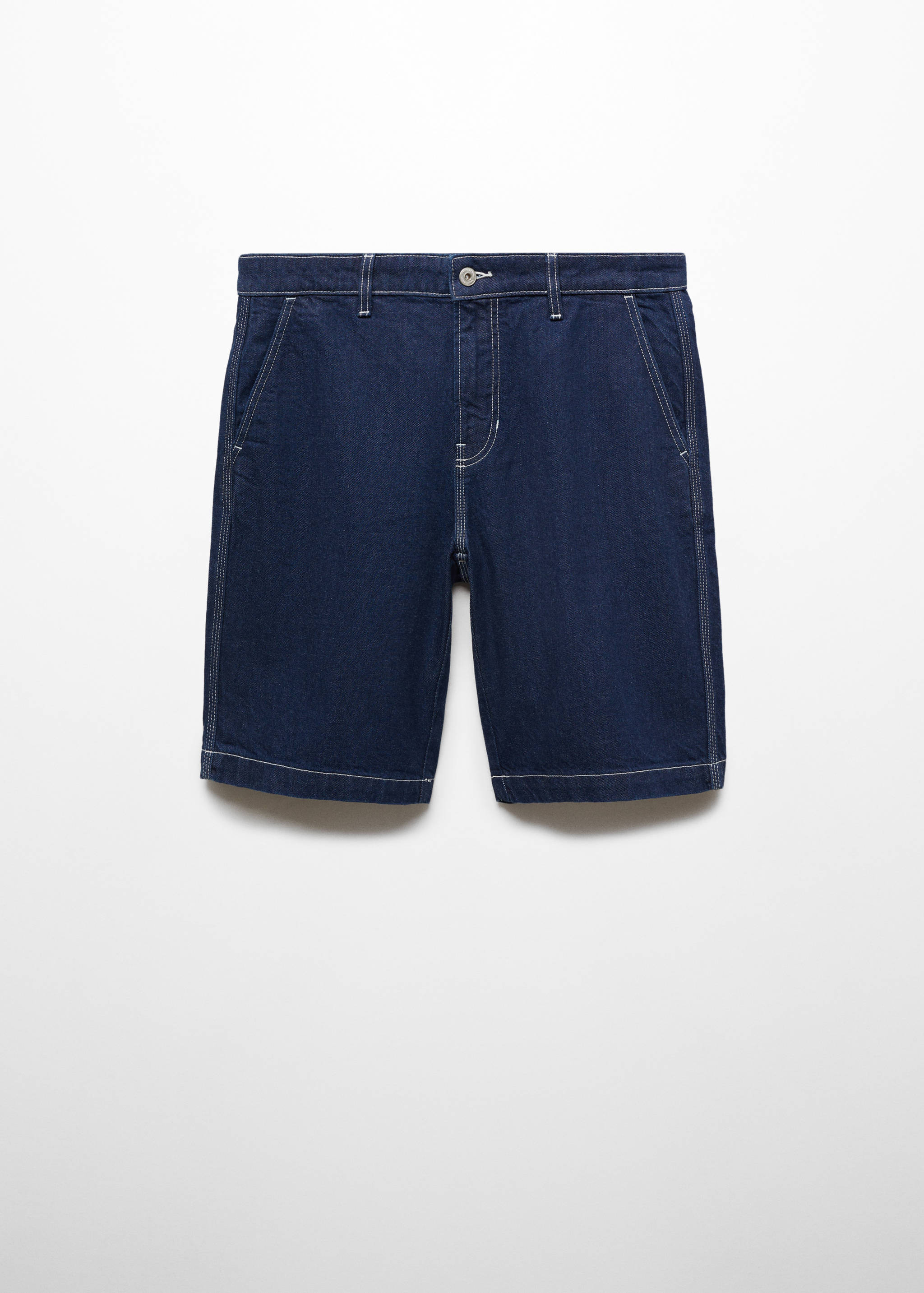 Cotton denim bermuda shorts - Article without model