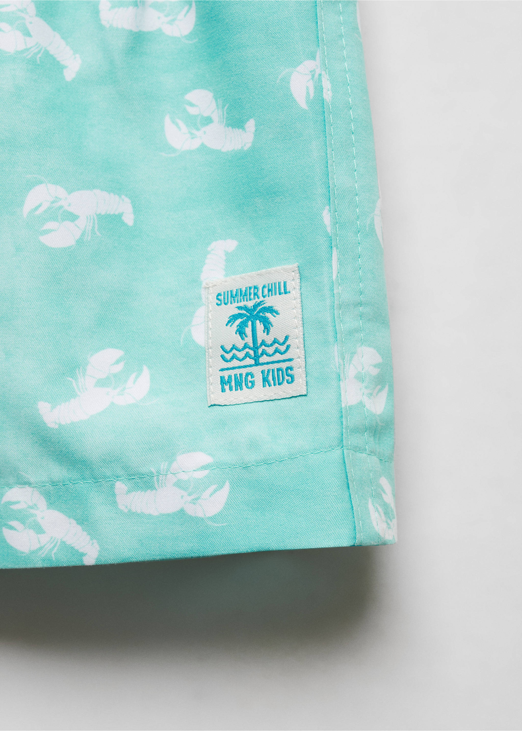 Plavky s potiskem langusty - Detail zboží 8, Tyrkysová. Ref: 67056731-00.