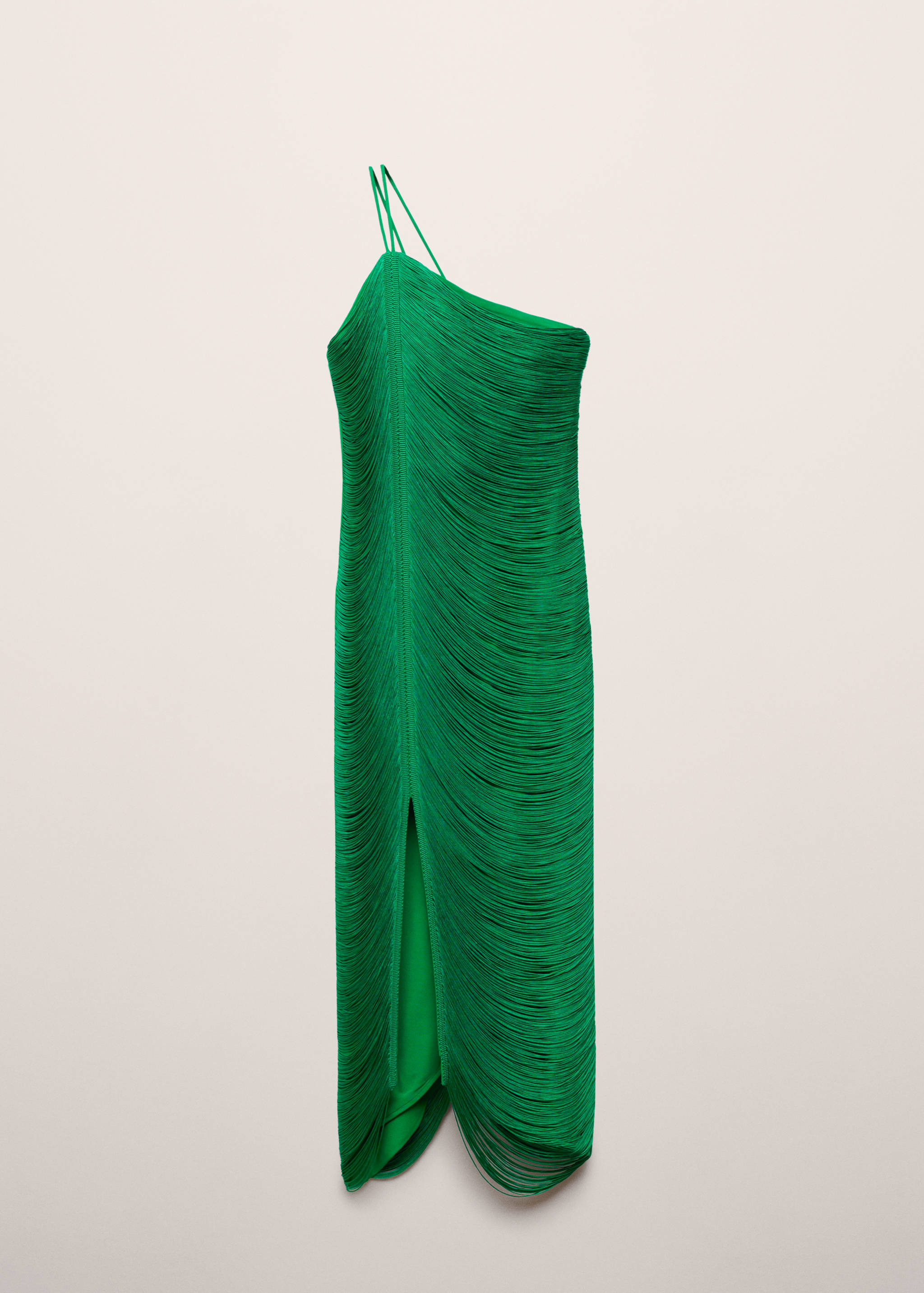 Asymmetrical dress with fringes - Article without model