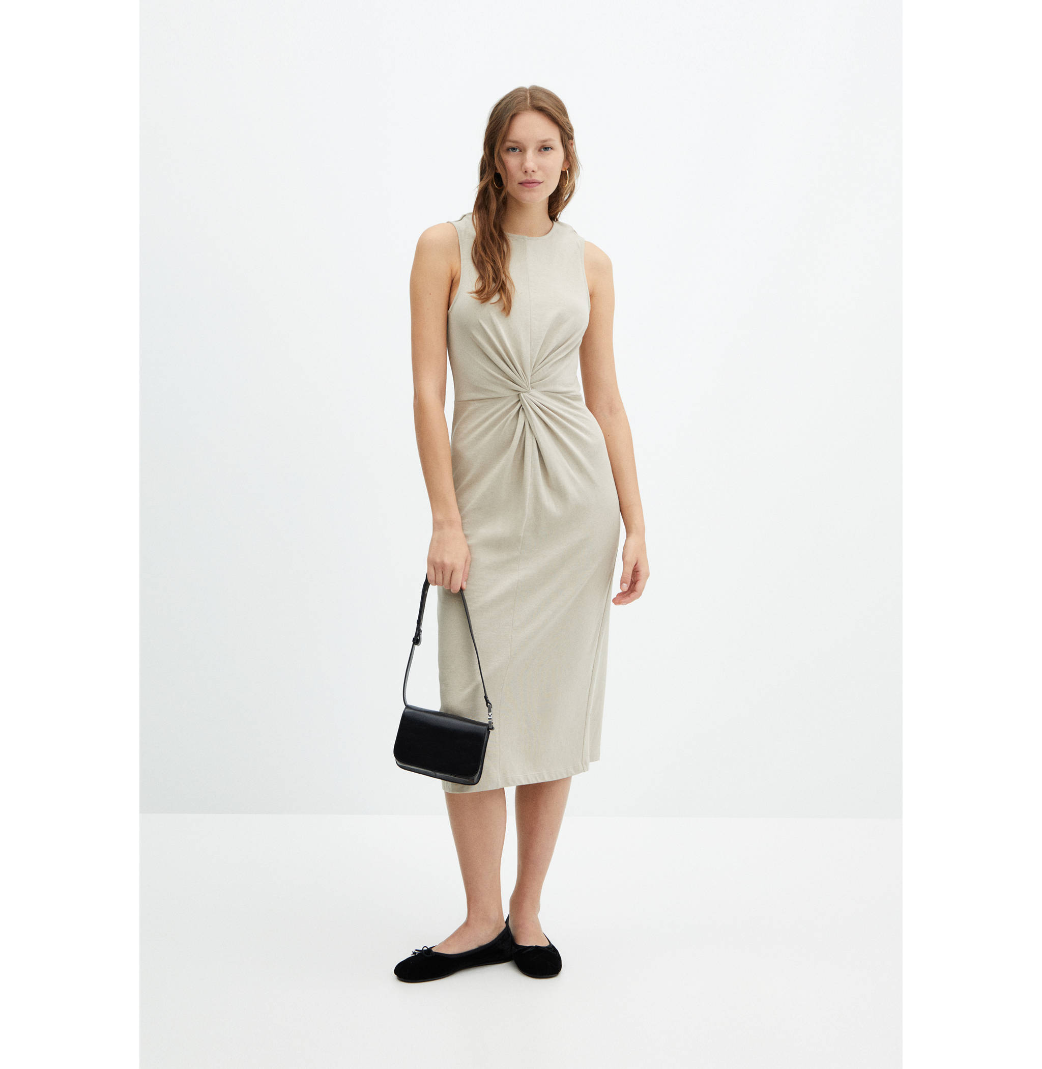 Vestido algodón nudo - Plano general