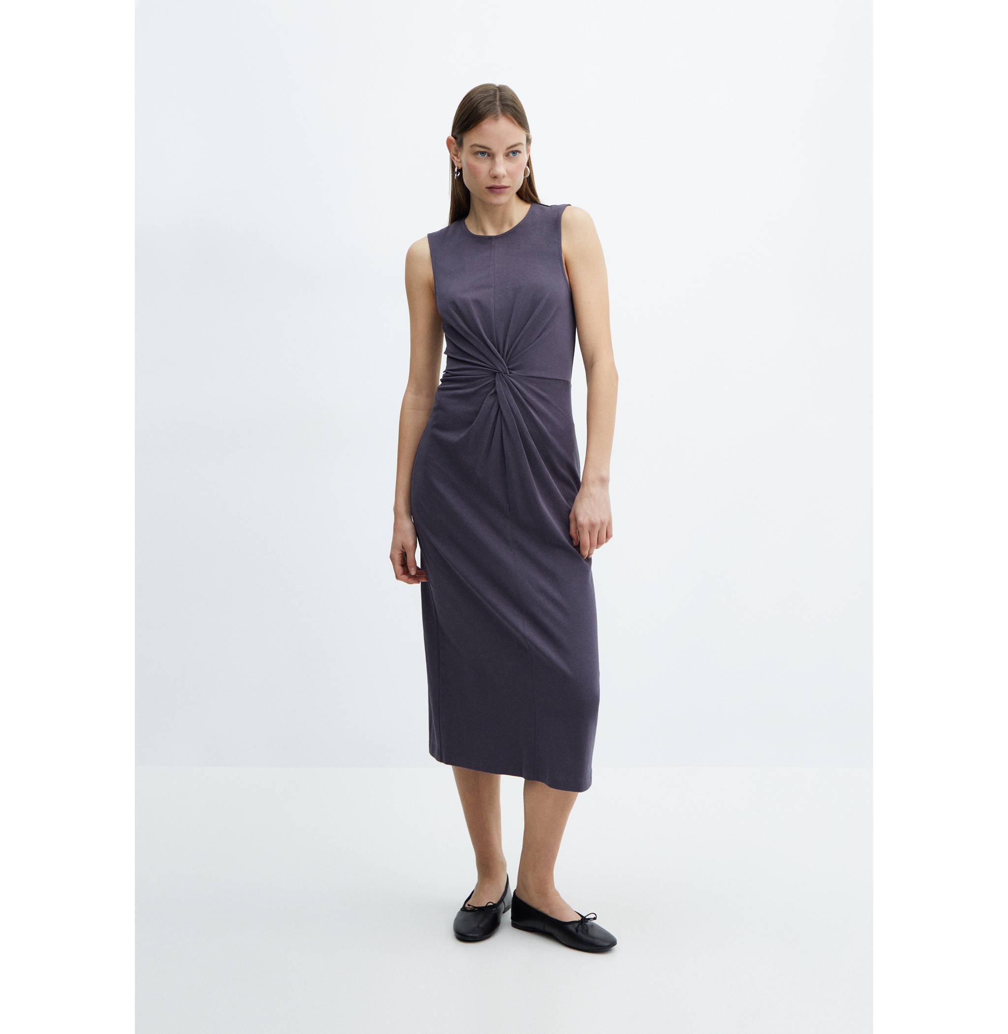 Vestido algodón nudo - Plano general