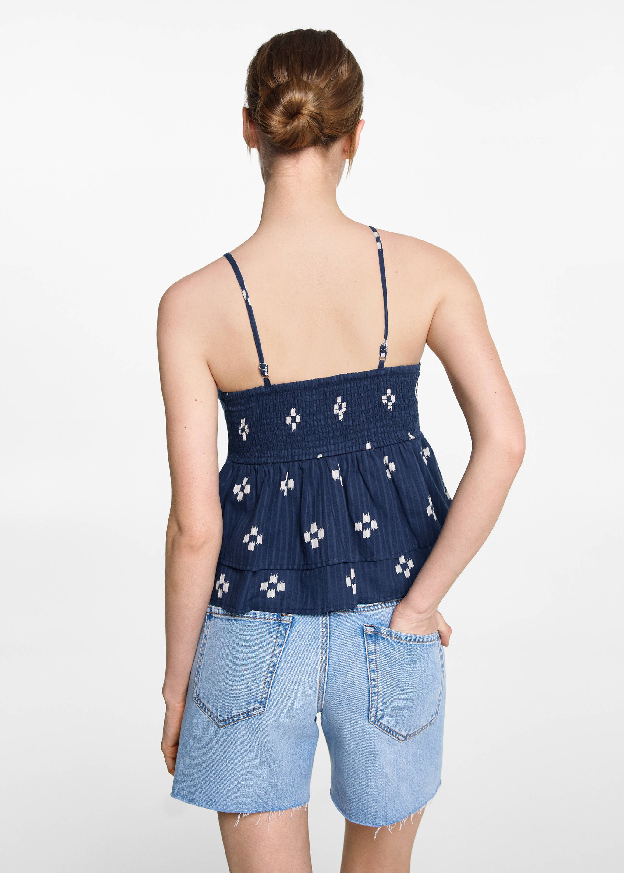 Ruched strapless top - Reverse of the article