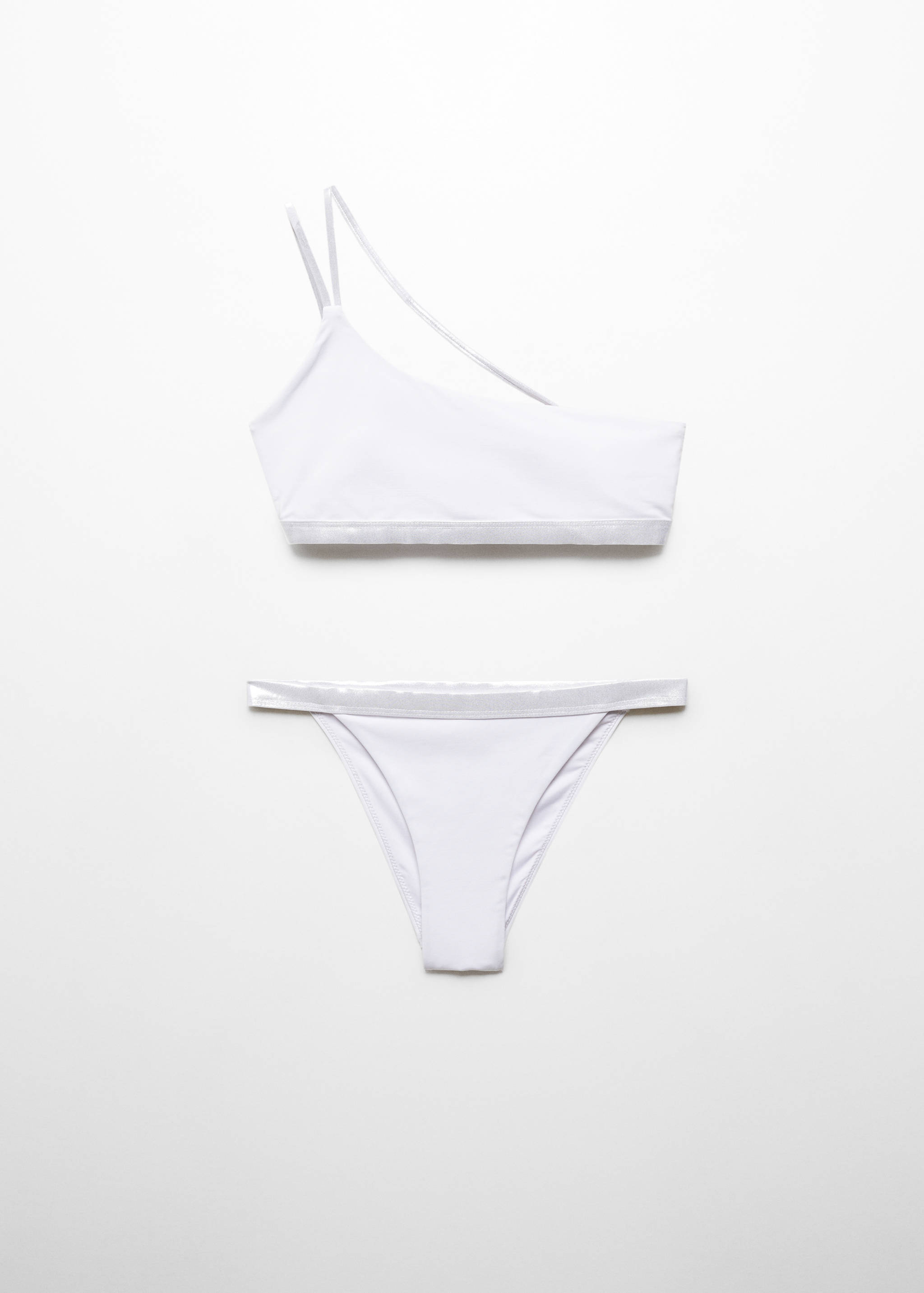Asymmetrischer Bikini mit metallisiertem Detail - Artikel ohne Model