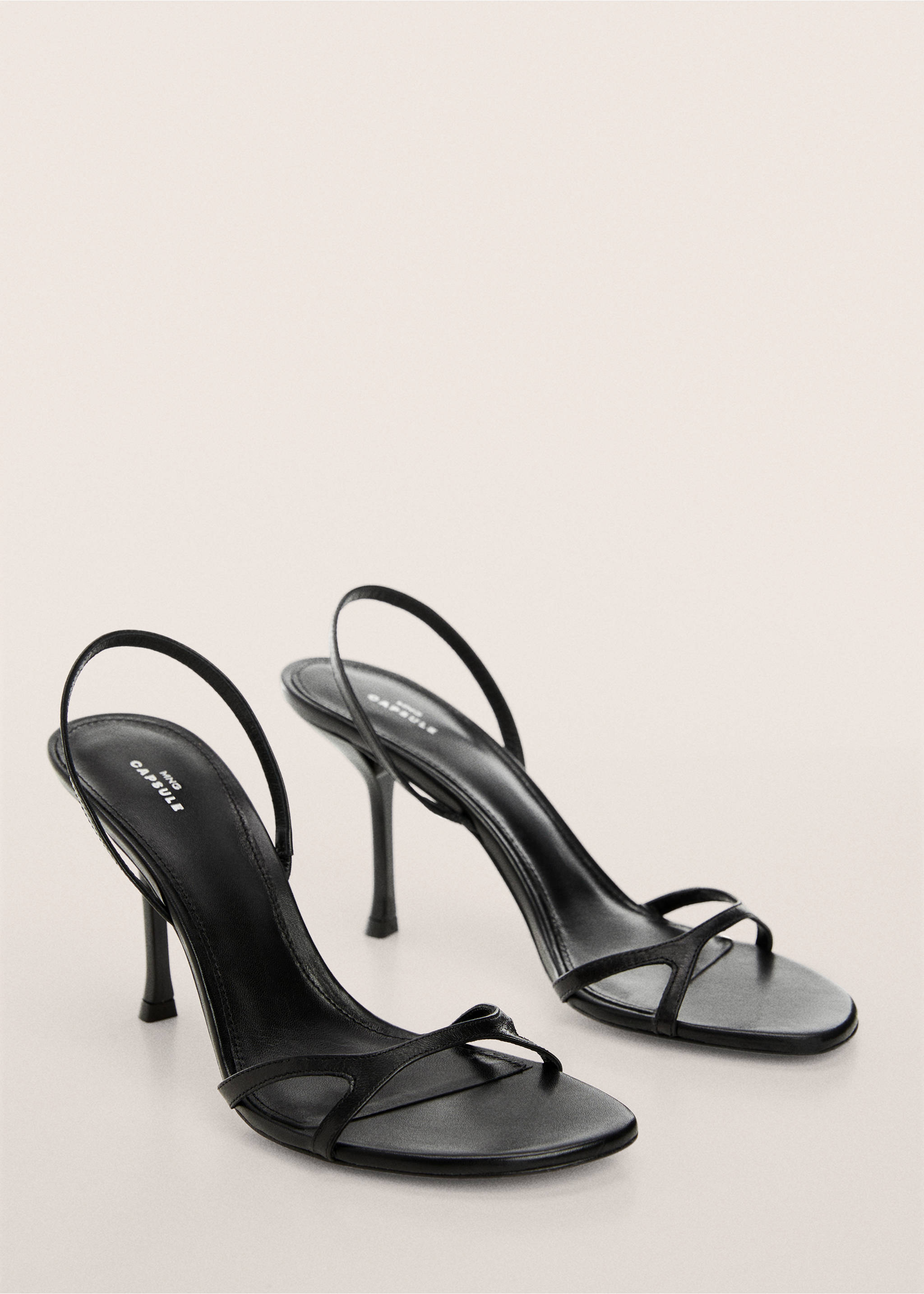 Leather straps sandals - Medium plane, Black. Ref: 67056751-00.