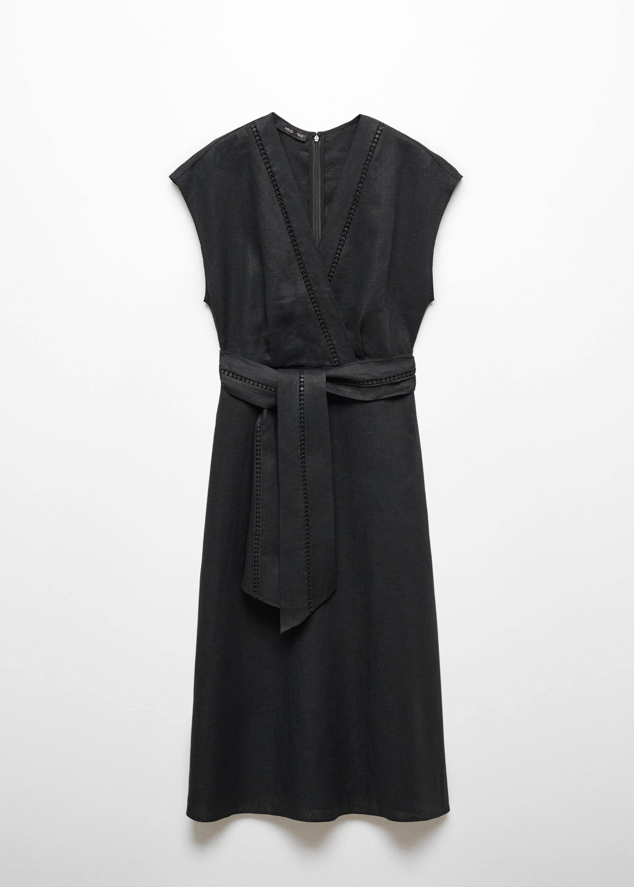 Sukienka z 100% lnu z wiązaniem - Artykuł bez modela/modelki