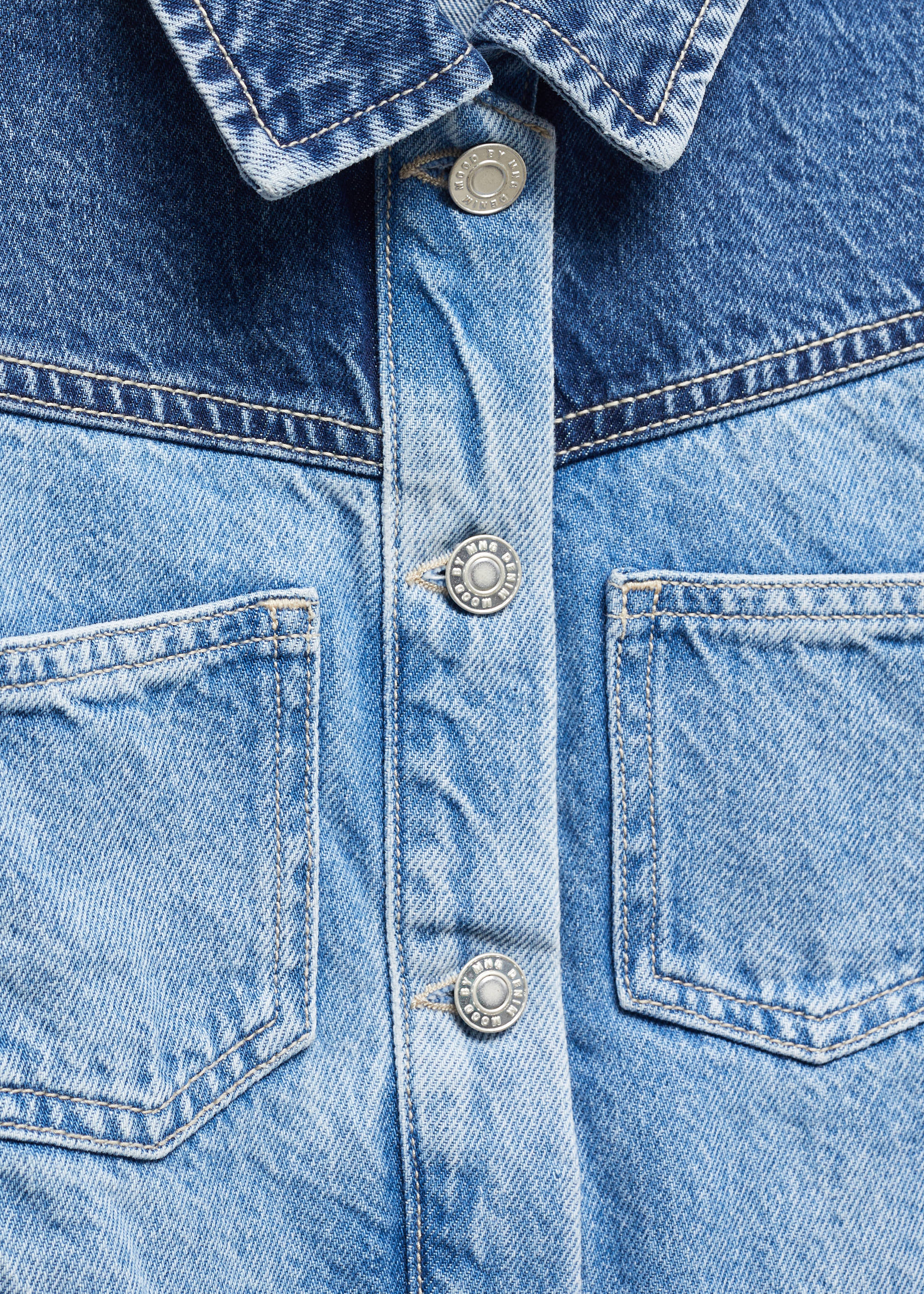 Zweifarbige Jeansjacke - Detail des Artikels 8