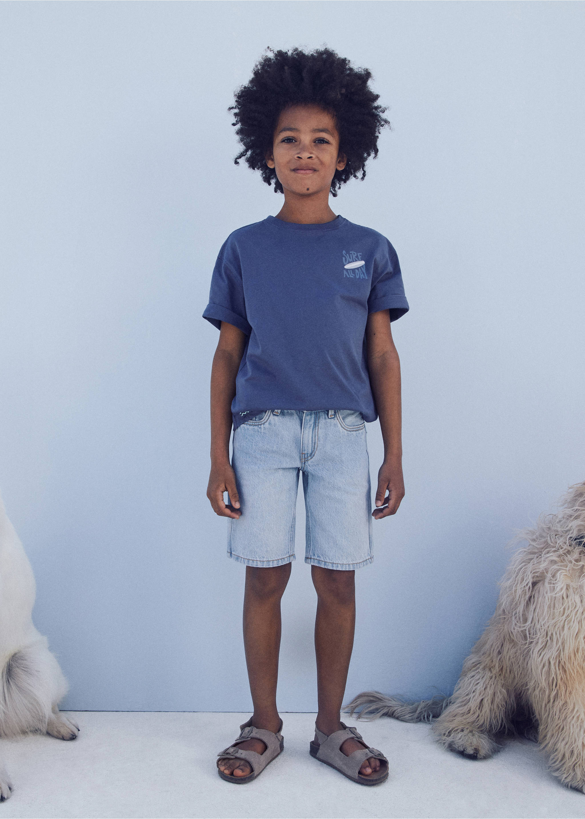 Cotton denim shorts - General plane, Light Blue. Ref: 67057118-00.
