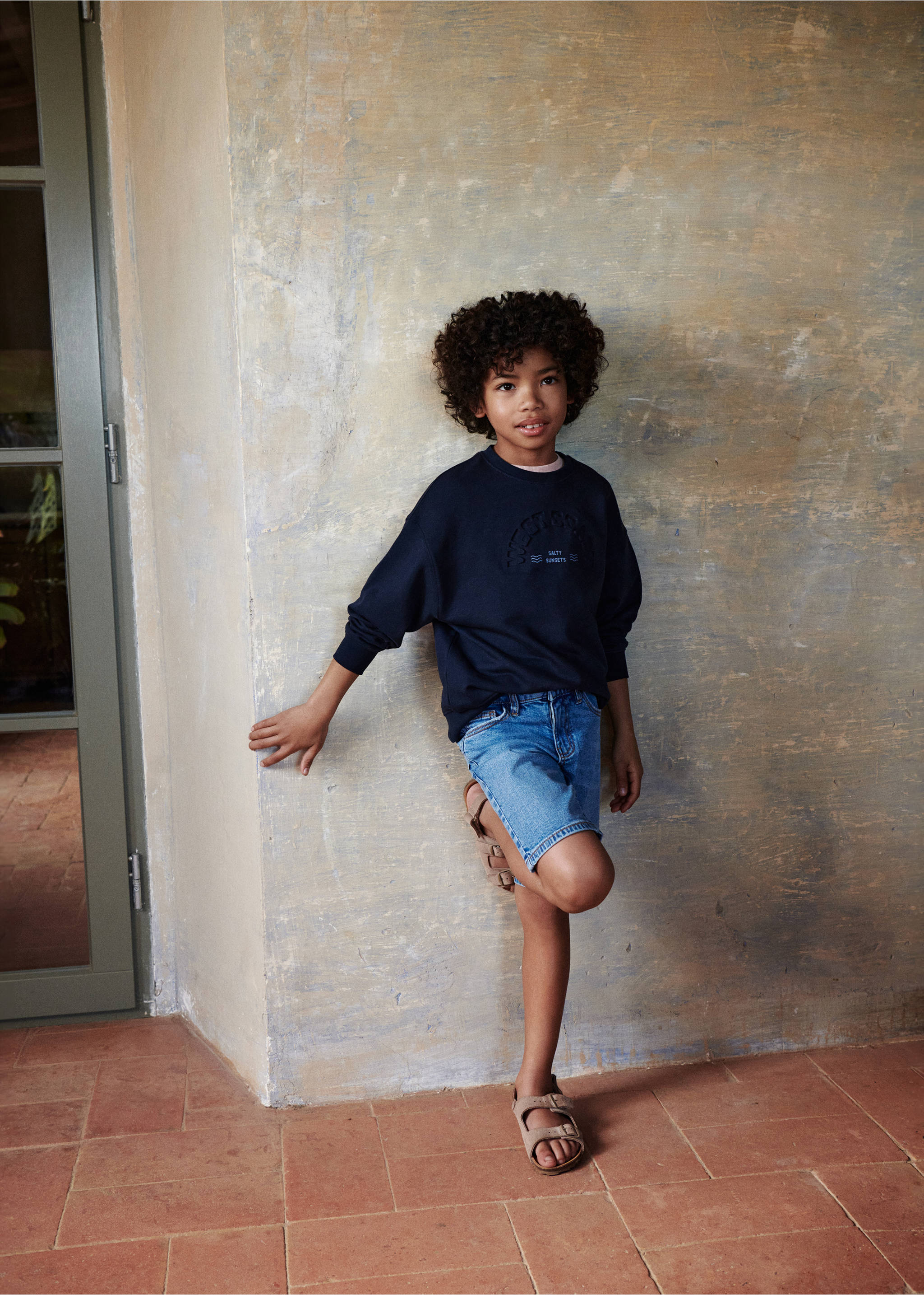 Cotton denim shorts - Details of the article 5, Light Blue. Ref: 67057118-00.