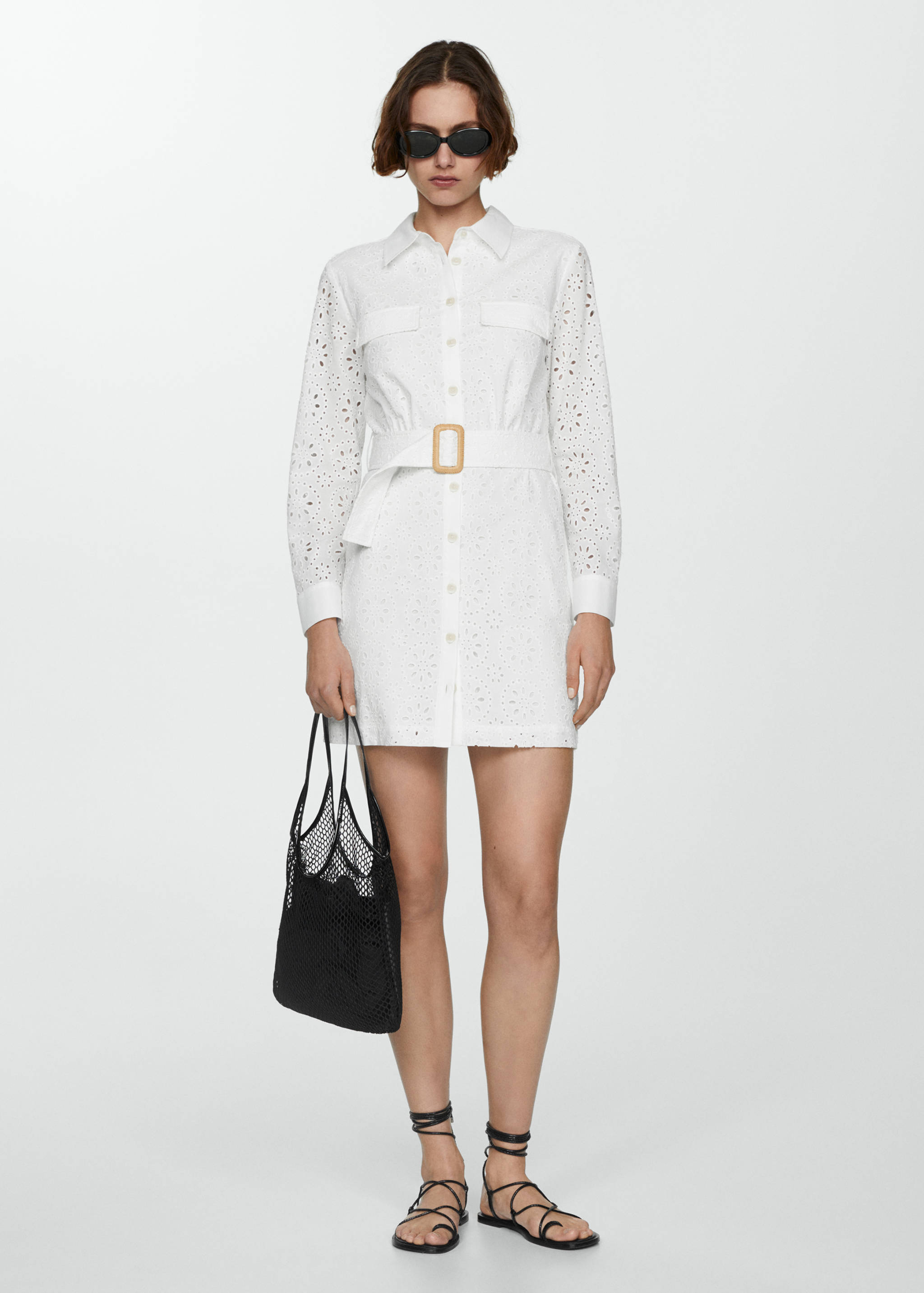 Swiss embroidered shirt dress - General plane