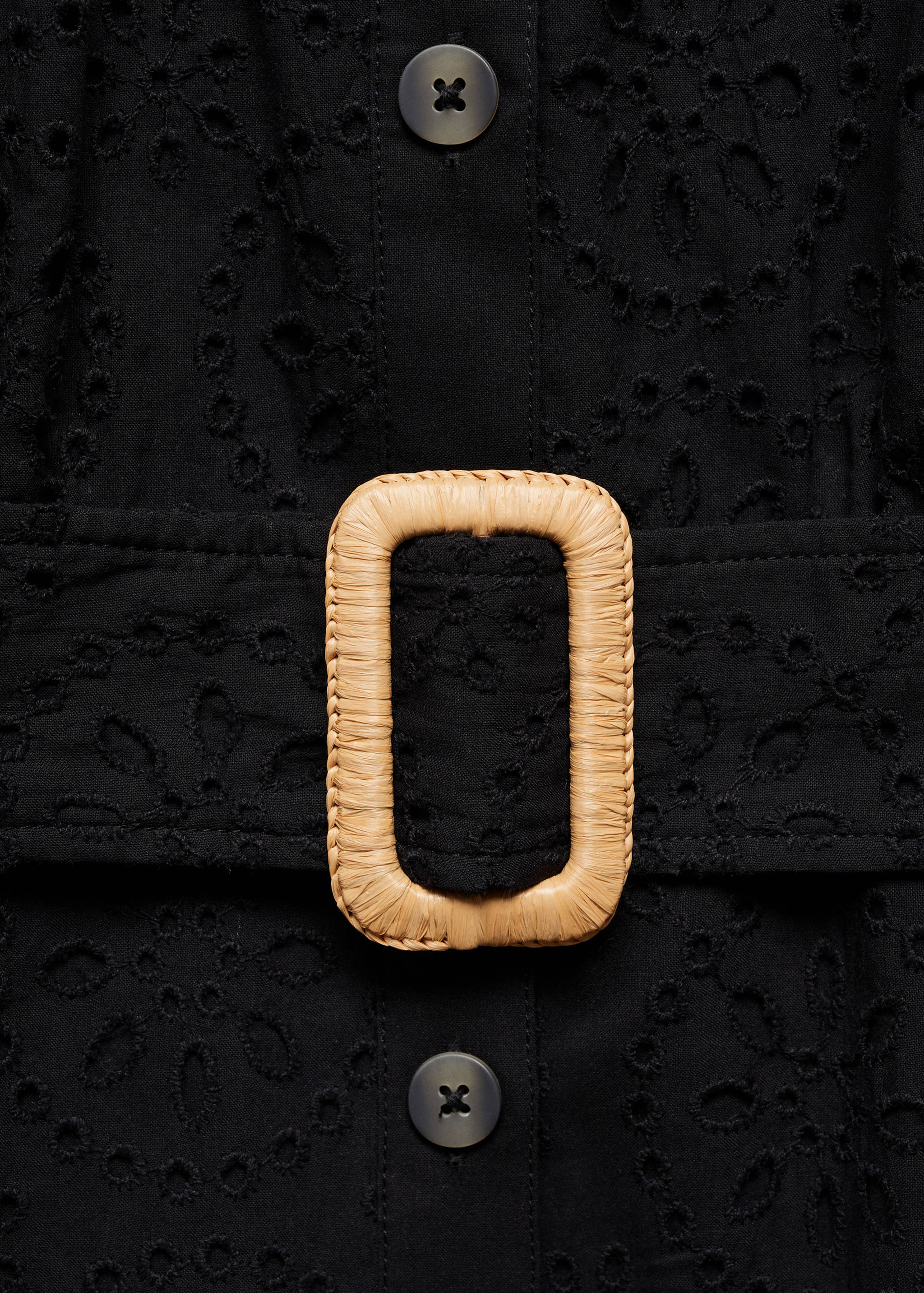 Rochie-cămașă cu broderie spartă - Detaliu al articolului 8