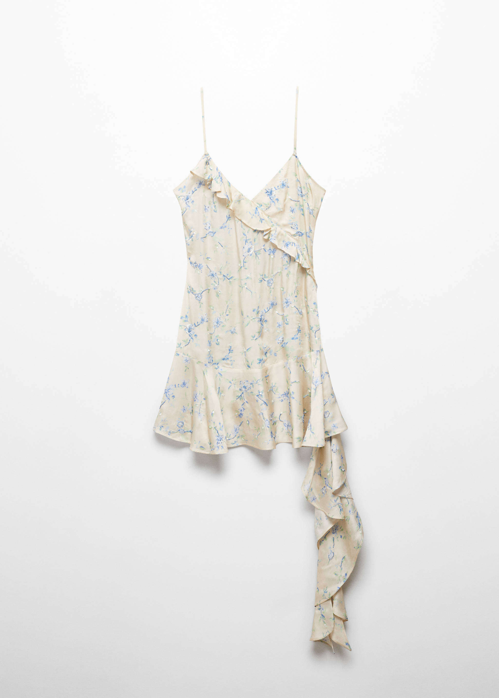 Sukienka w kwiaty z falbanami - Artykuł bez modela/modelki