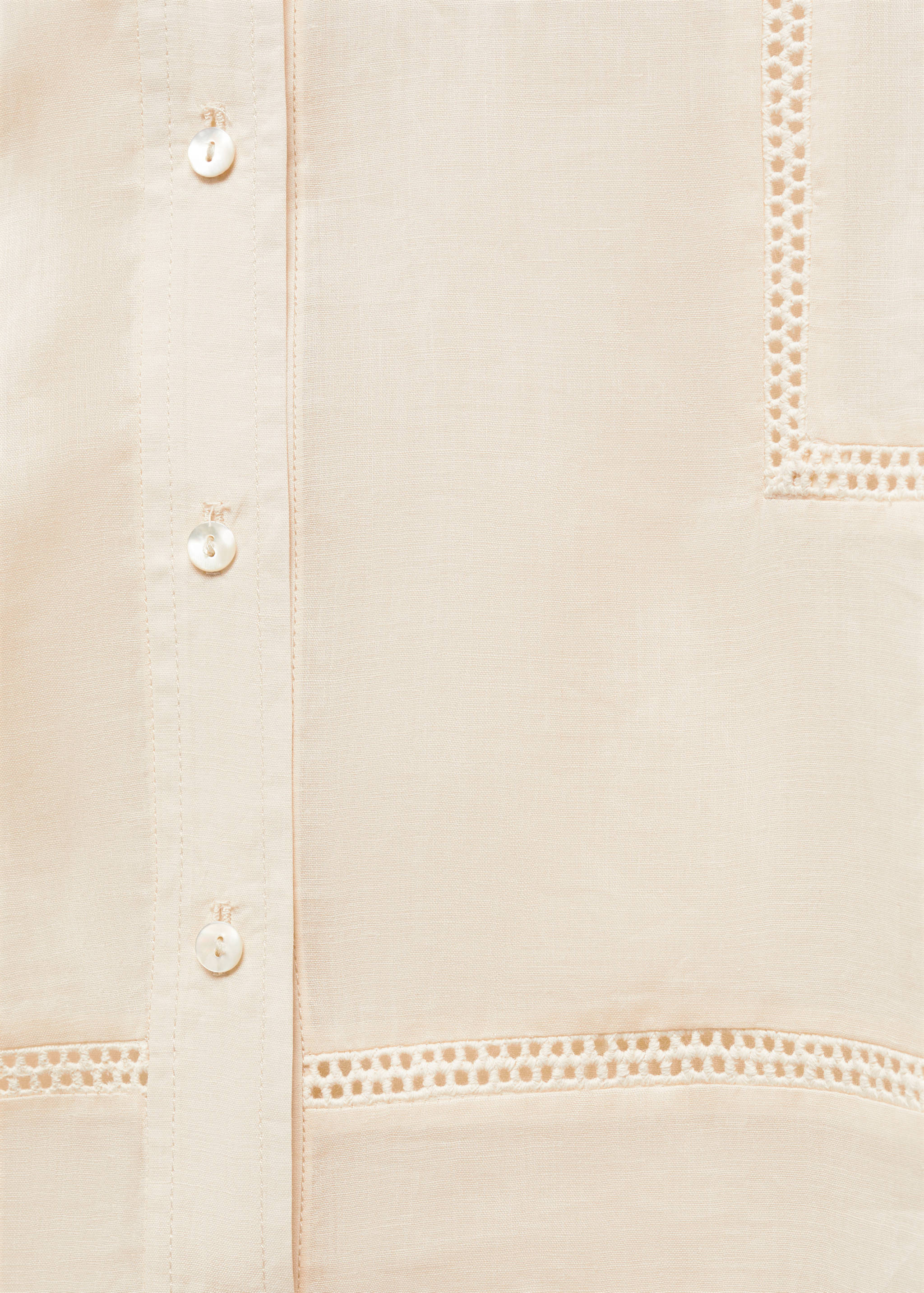 Ramie shirt with embroidered details - Details of the article 8