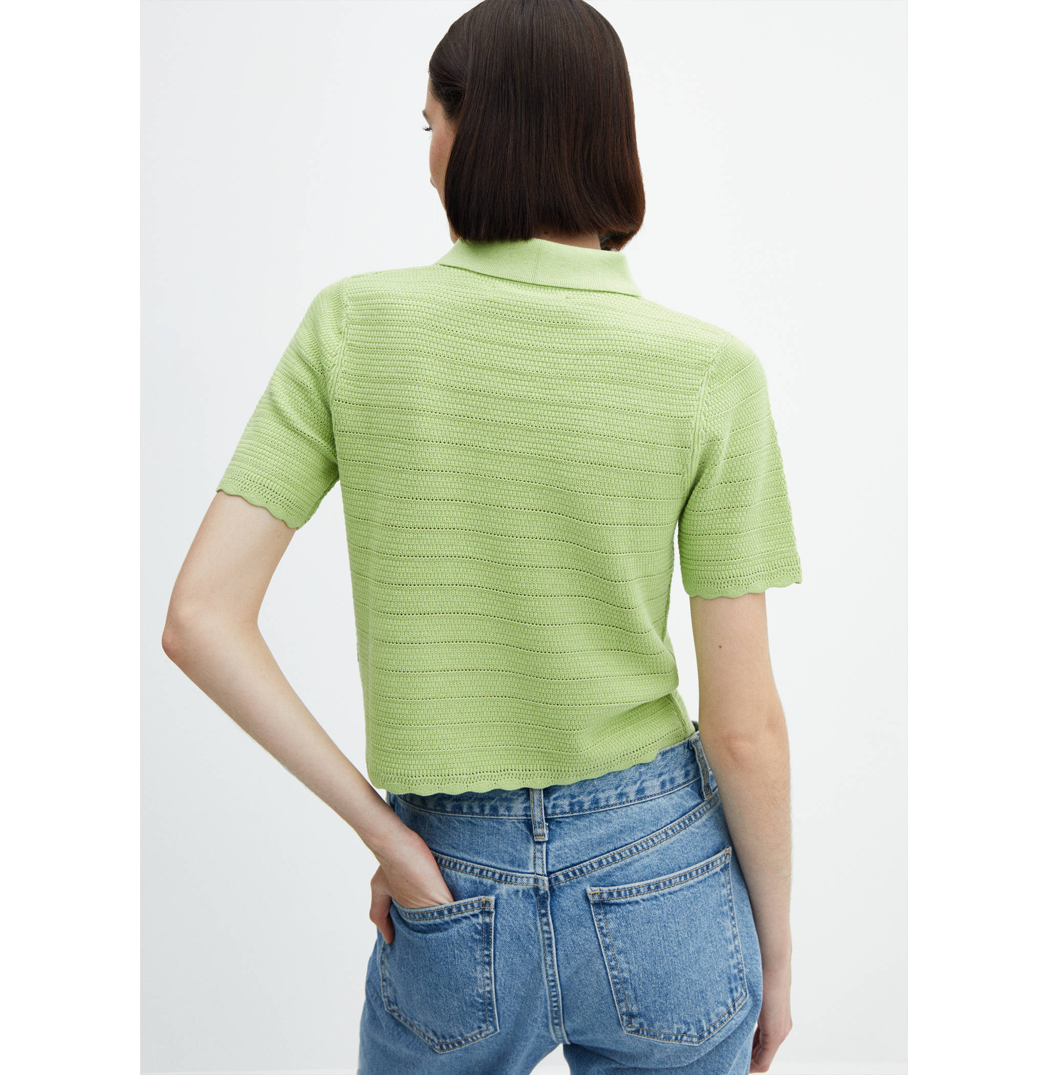 Pull-over col polo manches courtes - Verso de l’article